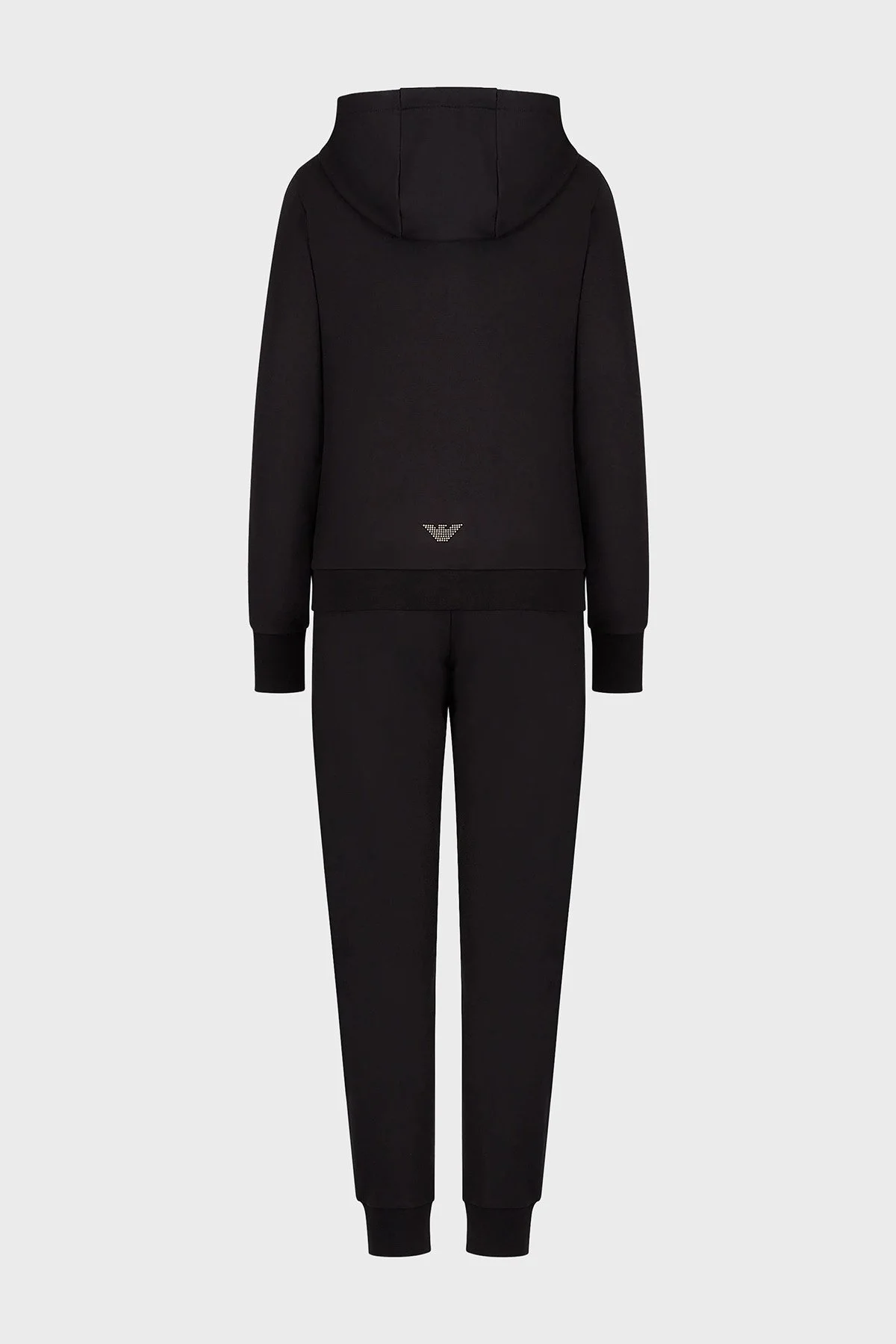 EA7 Fermuarlı Cepli Regular Fit Kapüşonlu Bayan Eşofman Takımı 8NTV51 TJ9RZ 1200 SİYAH - 6