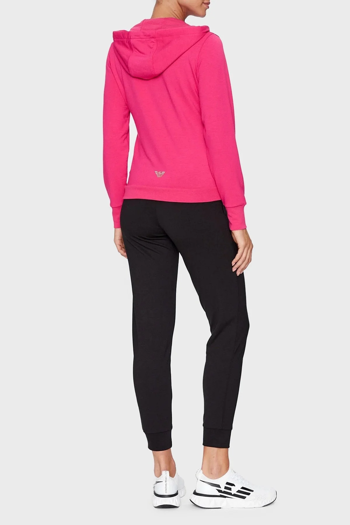 EA7 Fermuarlı Cepli Regular Fit Kapüşonlu Bayan Eşofman Takımı 8NTV51 TJ9RZ 24GA FUŞYA - 10