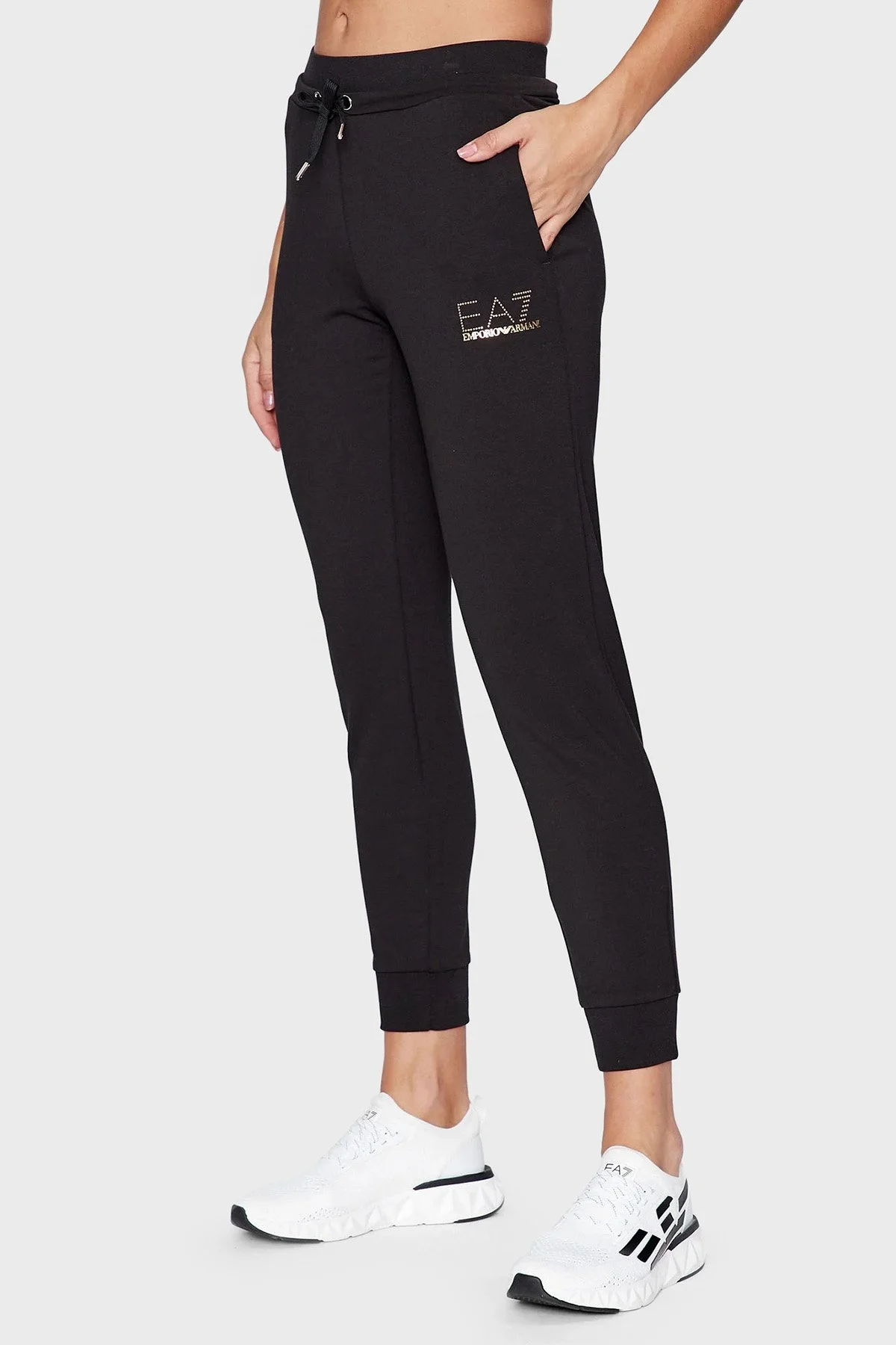 EA7 Fermuarlı Cepli Regular Fit Kapüşonlu Bayan Eşofman Takımı 8NTV51 TJ9RZ 24GA FUŞYA - 11