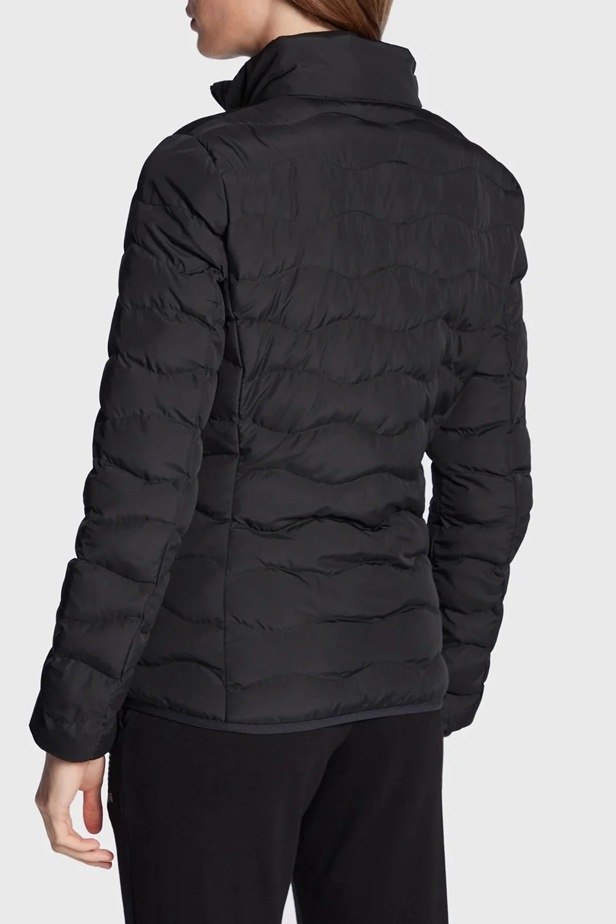 EA7 Fermuarlı Dik Yaka Kapitone Bayan Mont 8NTB21 TNF8Z 0200 SİYAH - 3