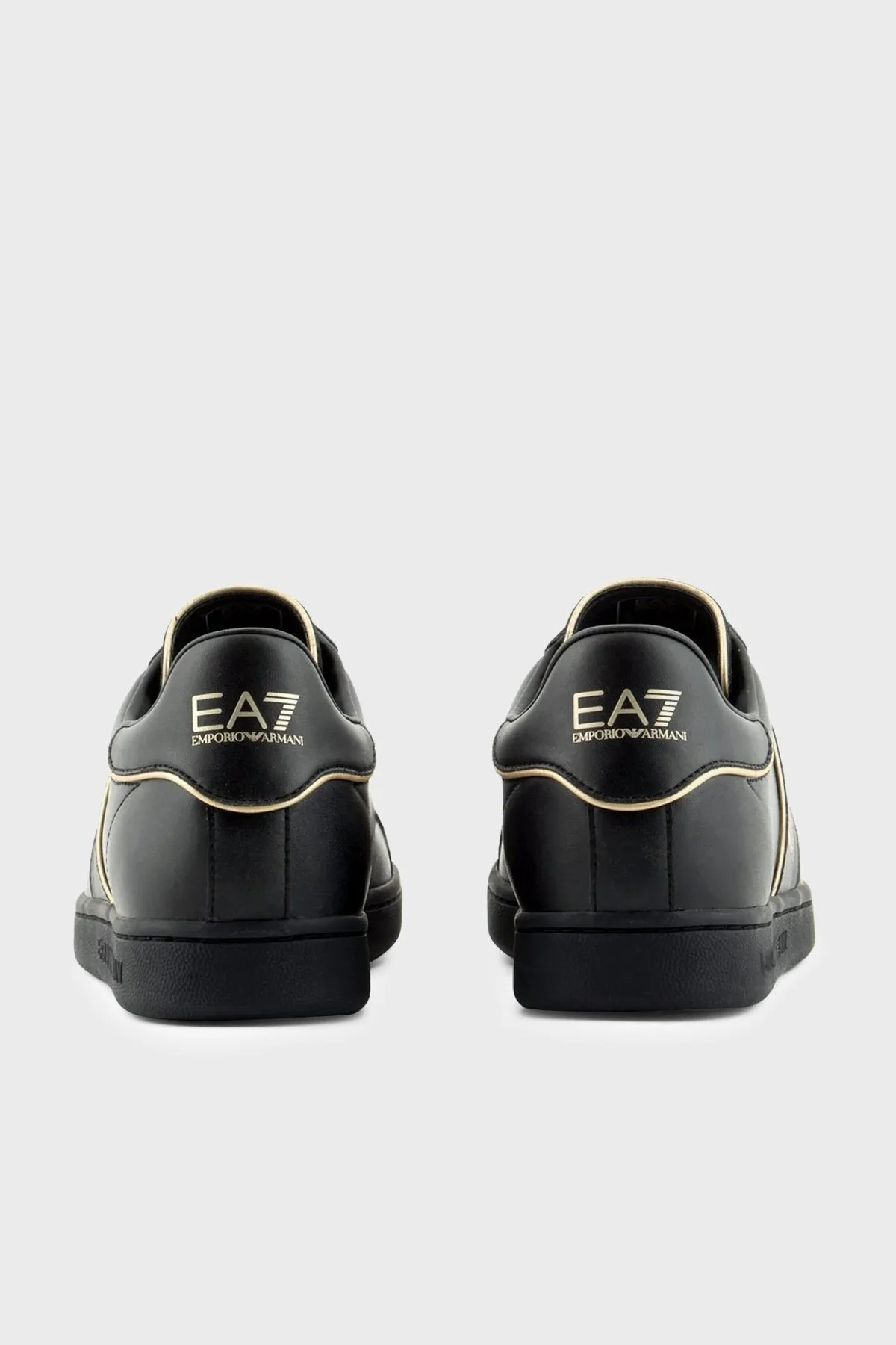 EA7 Hakiki Deri Sneaker Unisex Ayakkabı X8X102 XK346 M701 SİYAH-GOLD - 4