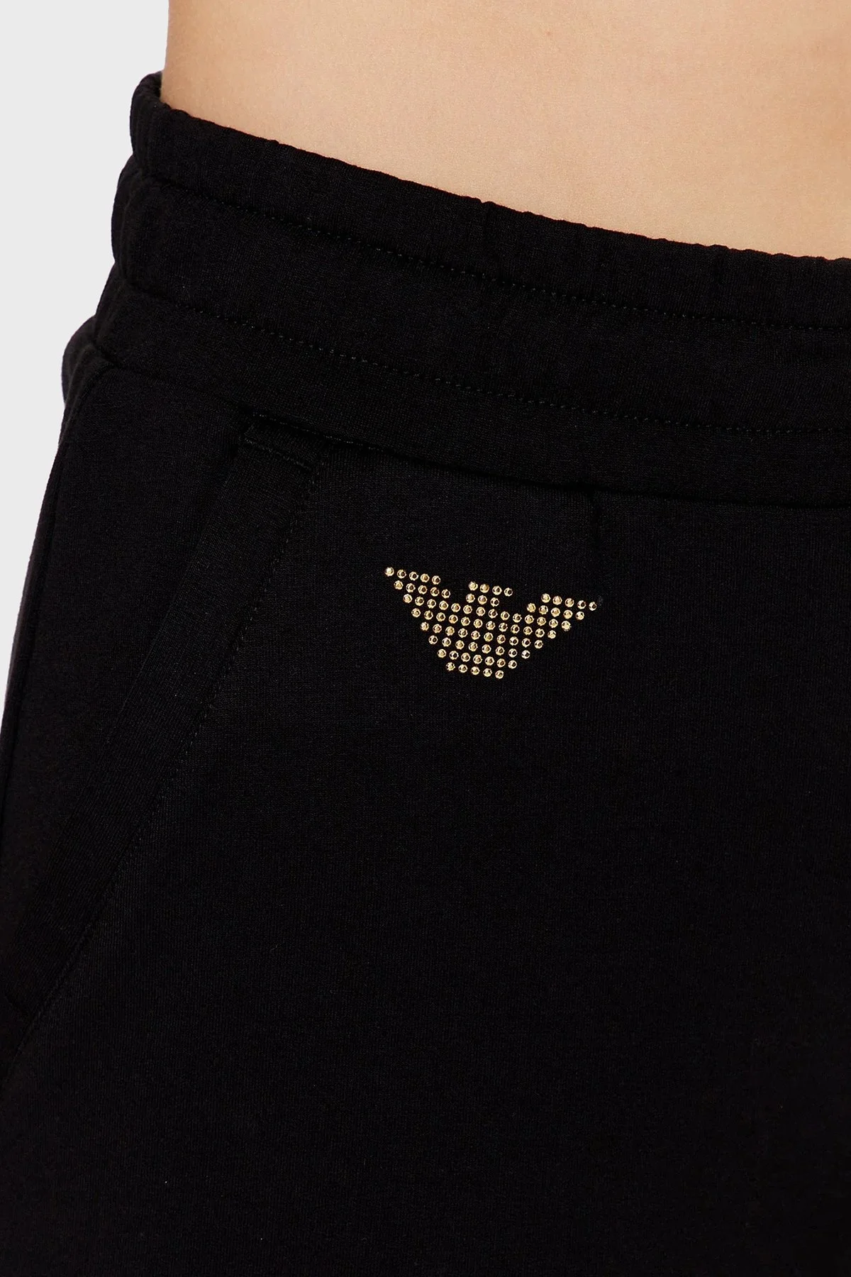 EA7 İnce Esnek Dokulu Regular Fit Cepli Bayan Short 3RTS63 TJ9RZ 1200 SİYAH - 5