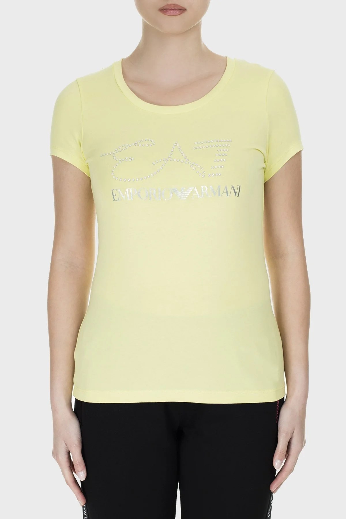EA7 Bayan T Shirt S 3GTT18 TJ12Z 1643 LİMON SARI - 1