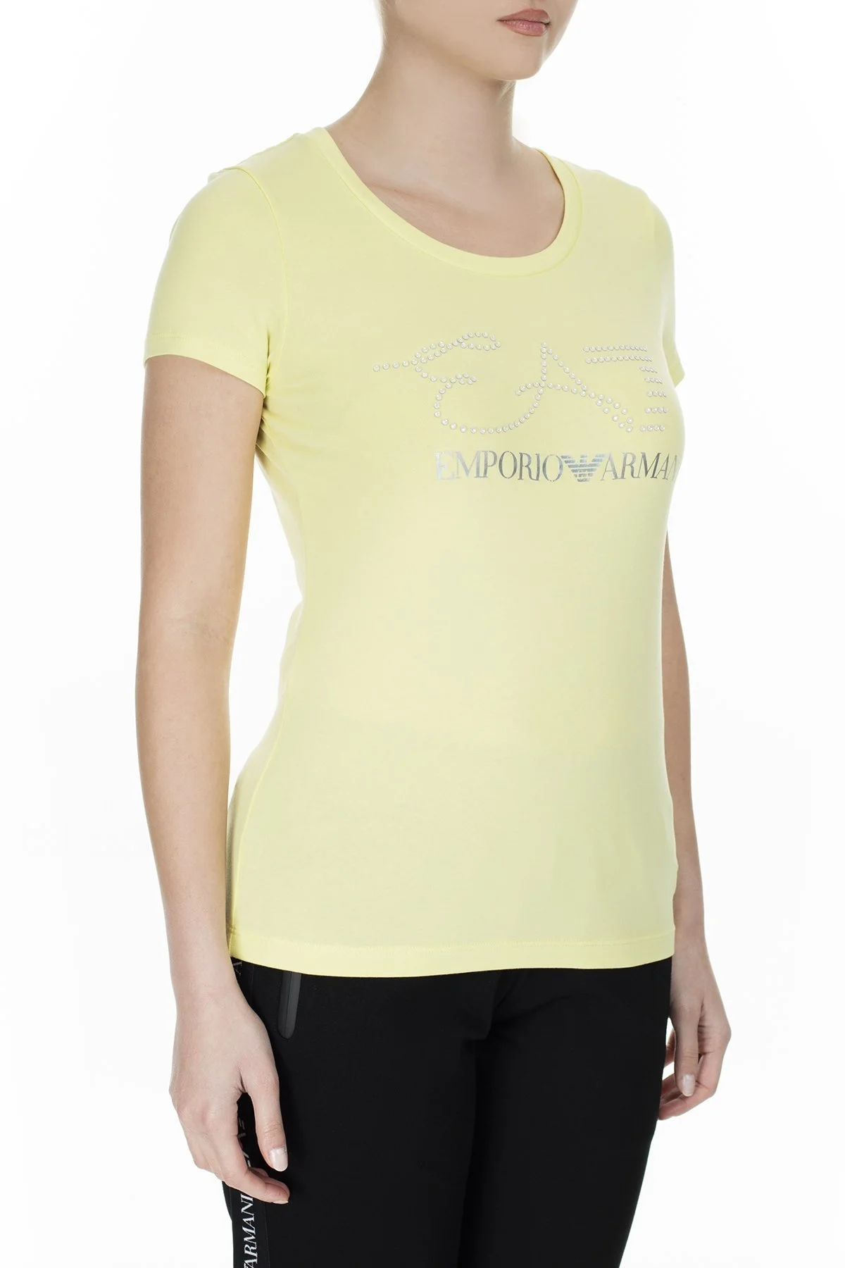 EA7 Bayan T Shirt S 3GTT18 TJ12Z 1643 LİMON SARI - 4