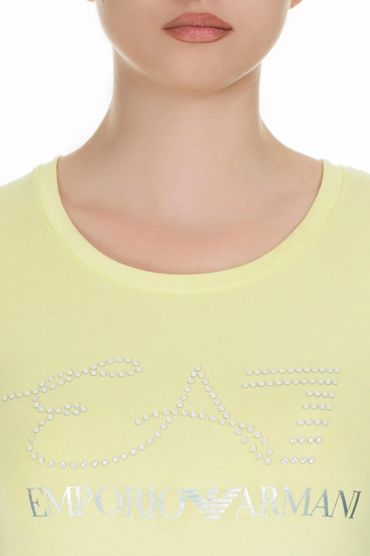EA7 Bayan T Shirt S 3GTT18 TJ12Z 1643 LİMON SARI - 6
