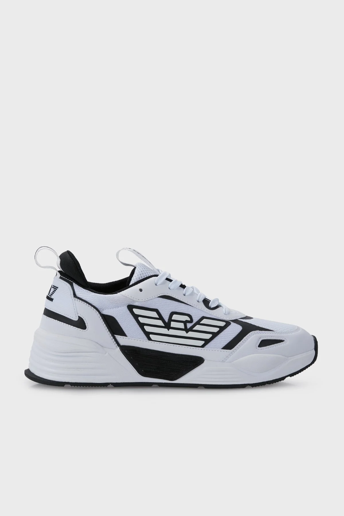 EA7 Kalın Tabanlı Sneaker Unisex Ayakkabı X8X070 XK165 Q491 BEYAZ-SİYAH - 1
