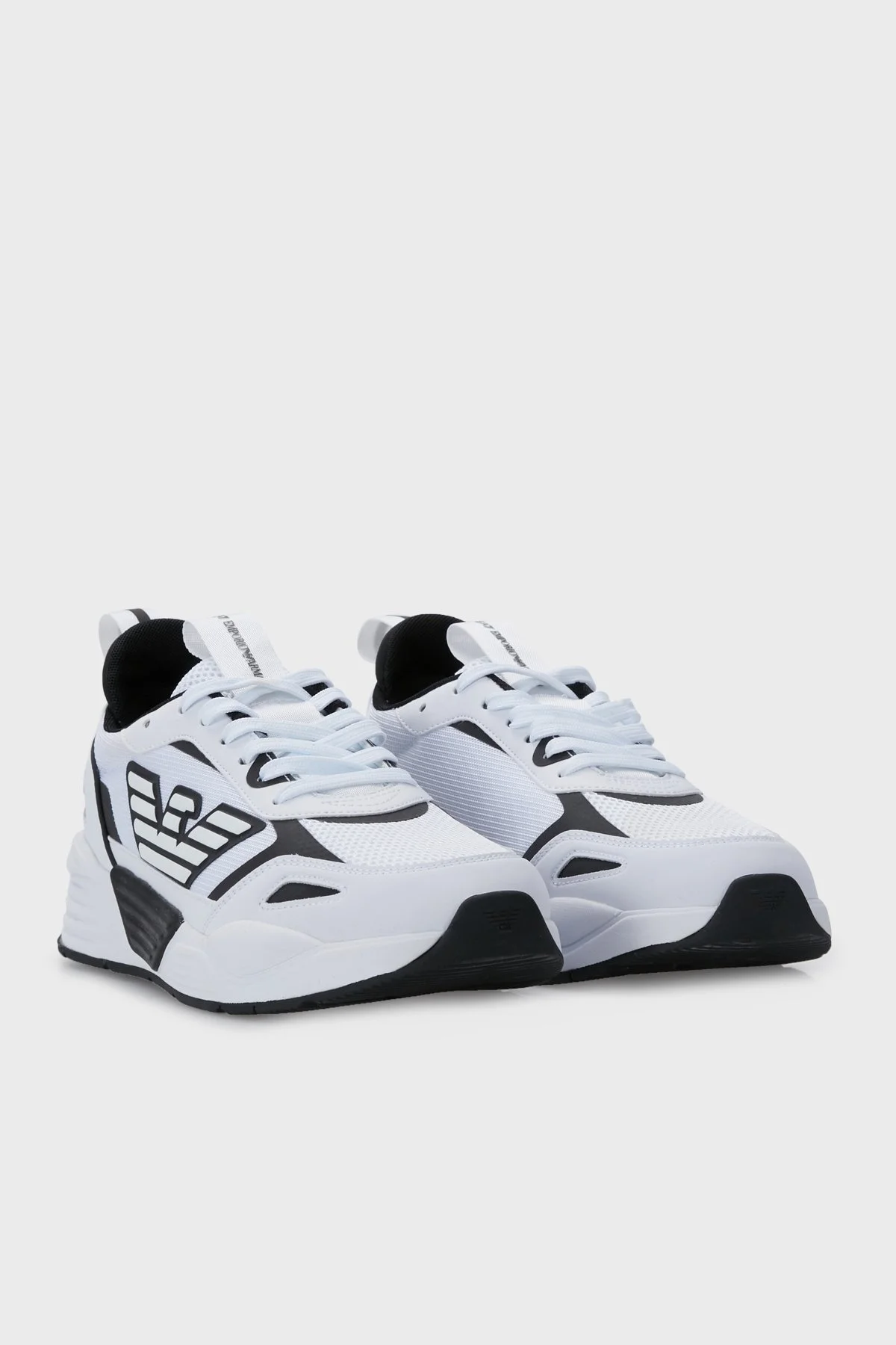 EA7 Kalın Tabanlı Sneaker Unisex Ayakkabı X8X070 XK165 Q491 BEYAZ-SİYAH - 3