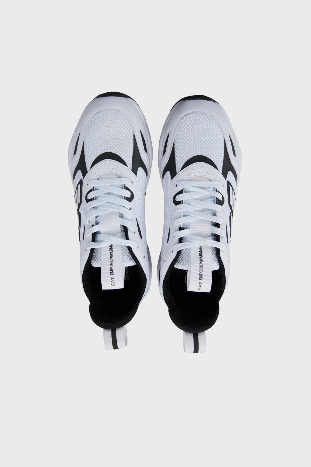 EA7 Kalın Tabanlı Sneaker Unisex Ayakkabı X8X070 XK165 Q491 BEYAZ-SİYAH - 5