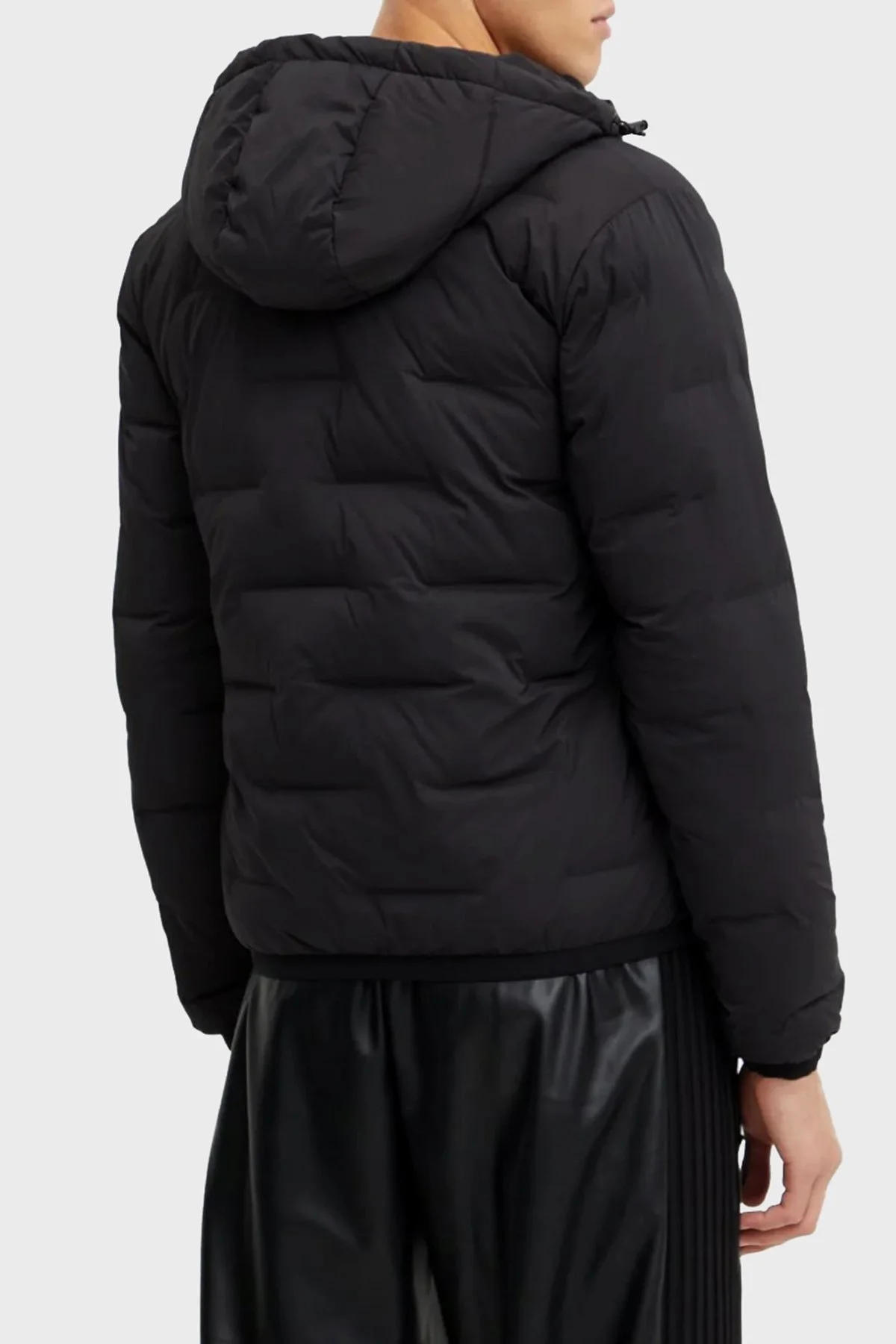 EA7 Kapitoneli Su İtici Regular Fit Kapüşonlu Şişme Erkek Mont 6DPB64 PNHHZ 1200 SİYAH - 3