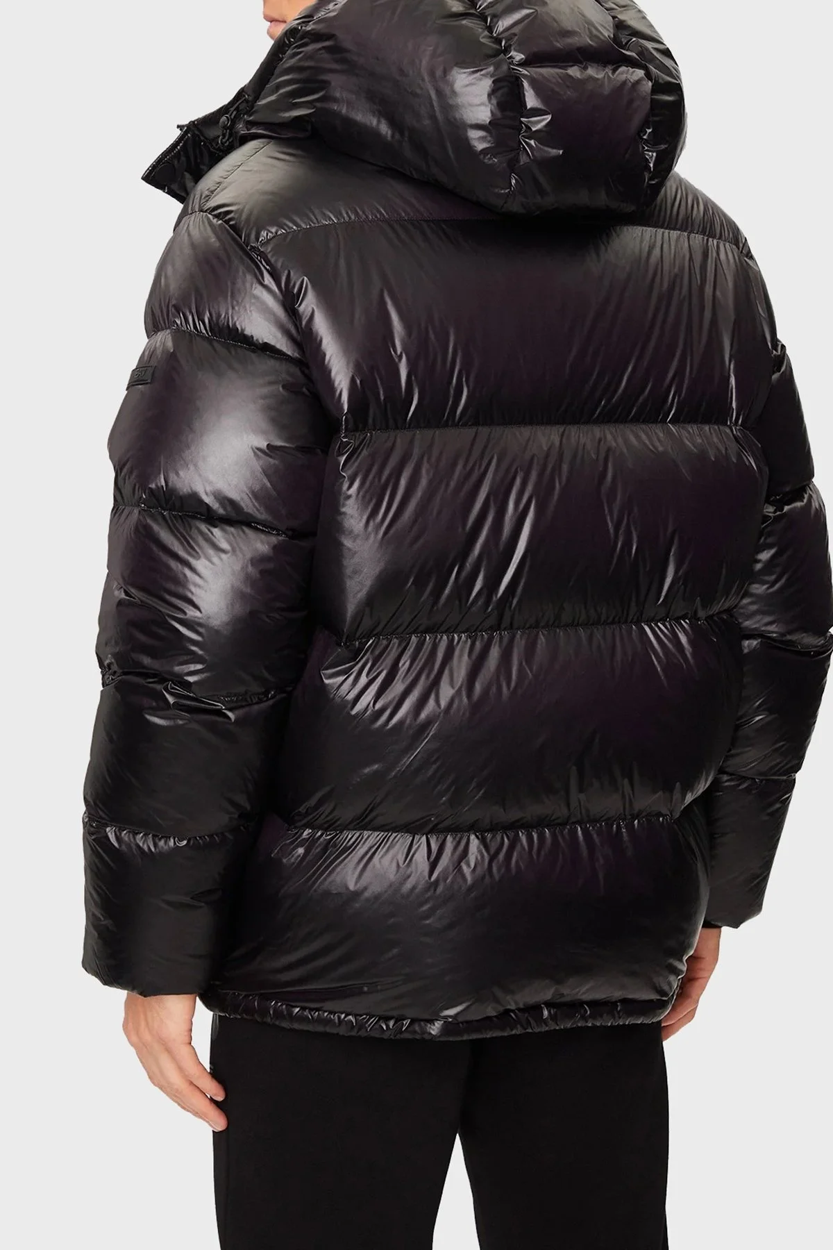 EA7 Kapitoneli Su İtici Rüzgar Geçirmez Oversize Fit Kapüşonlu Şişme Erkek Mont 6DPB31 PN2MZ 1200 SİYAH - 3