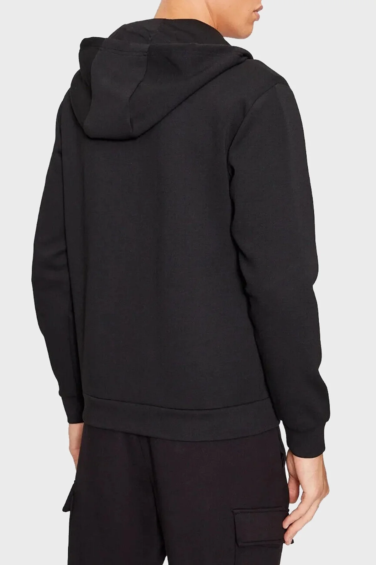 EA7 Kapüşonlu Fermuarlı Regular Fit Erkek Sweat 8NPM20 PJ4EZ 1200 SİYAH - 2