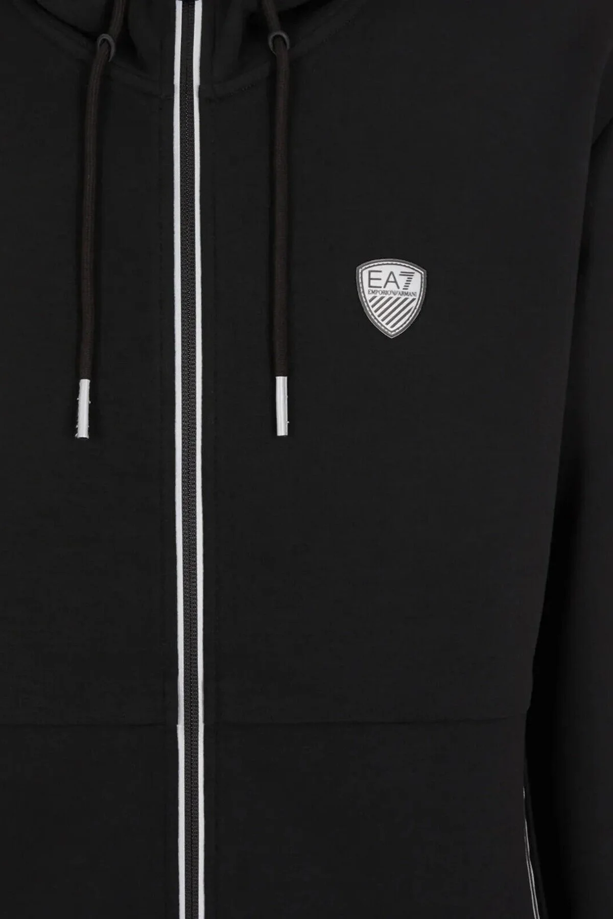 EA7 Kapüşonlu Fermuarlı Regular Fit Erkek Sweat 8NPM20 PJ4EZ 1200 SİYAH - 3