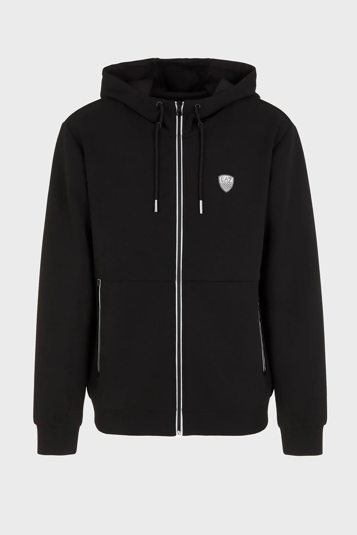 EA7 Kapüşonlu Fermuarlı Regular Fit Erkek Sweat 8NPM20 PJ4EZ 1200 SİYAH - 4