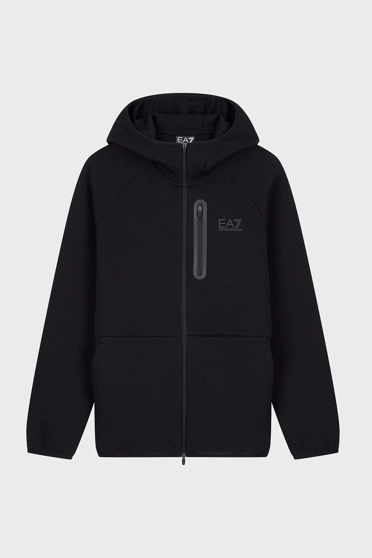 EA7 Kapüşonlu Regular Fit Dik Yaka Erkek Sweat 7M002517 AF20845 UC001 Siyah - 5