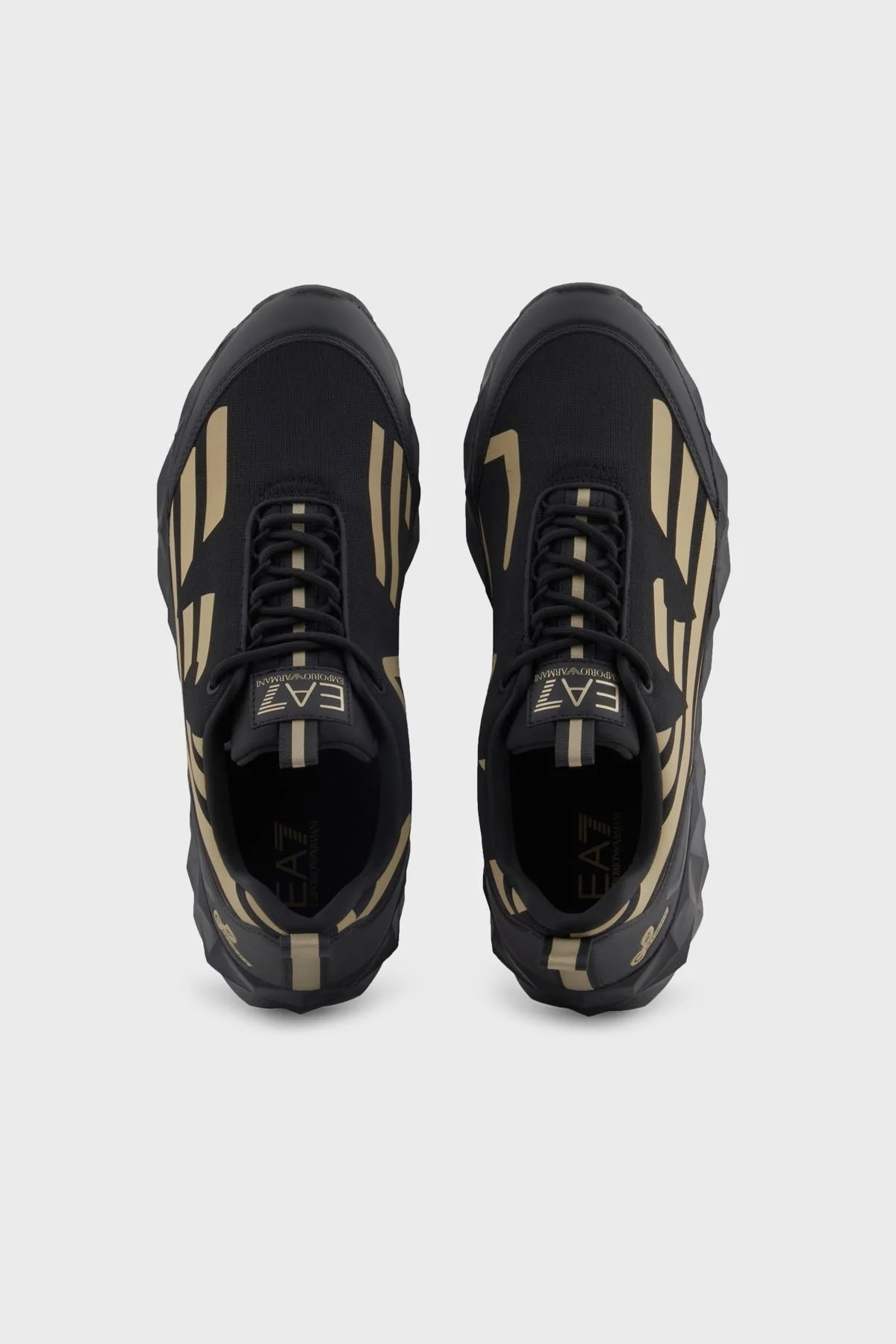 EA7 Kartal Logolu Sneaker Unisex Ayakkabı X8X217 XK433 R969 SİYAH-GOLD - 9