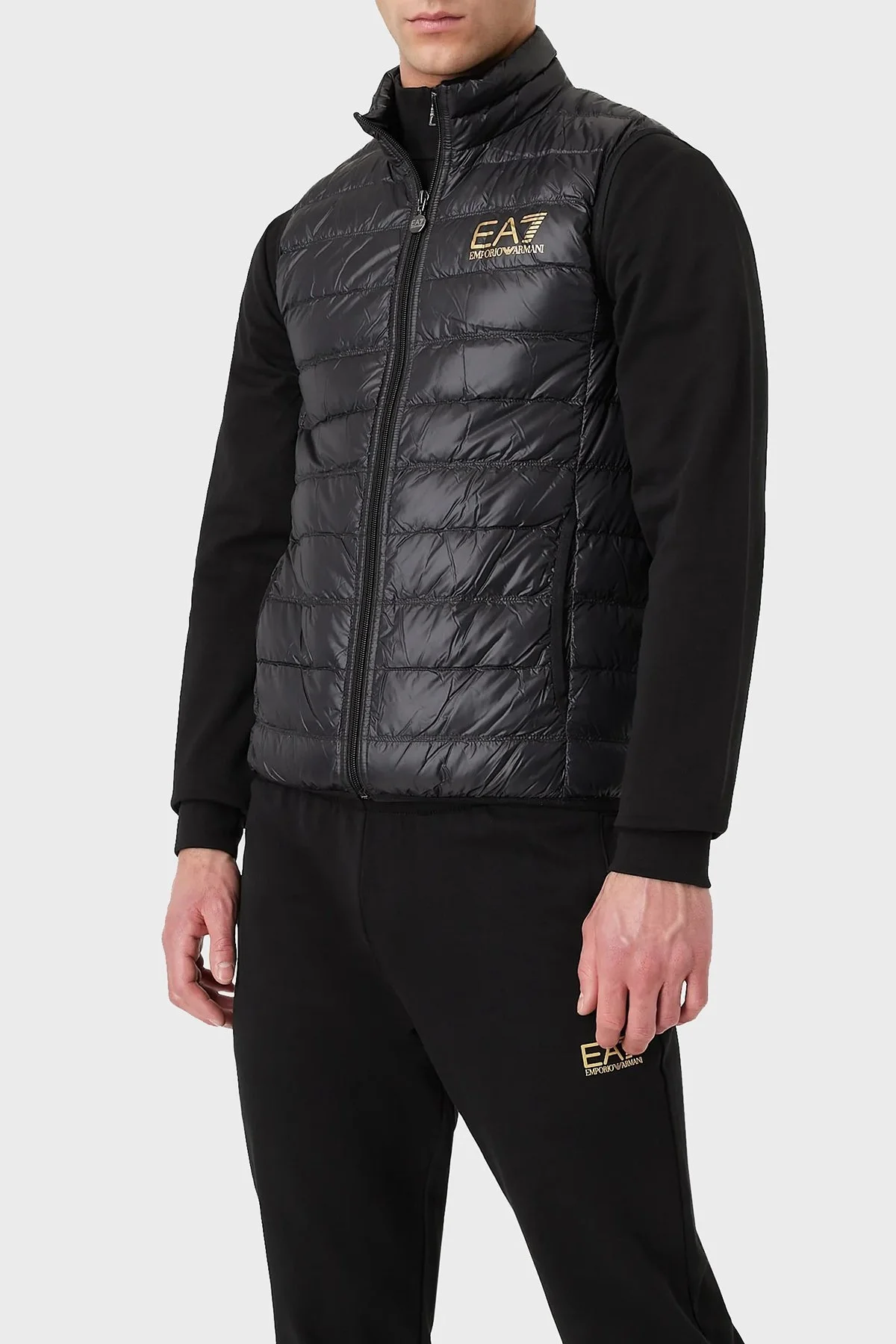 EA7 Kaz Tüyü Dolgulu Dik Yaka Erkek Yelek 8NPQ01 PN29Z 0208 SİYAH - 1