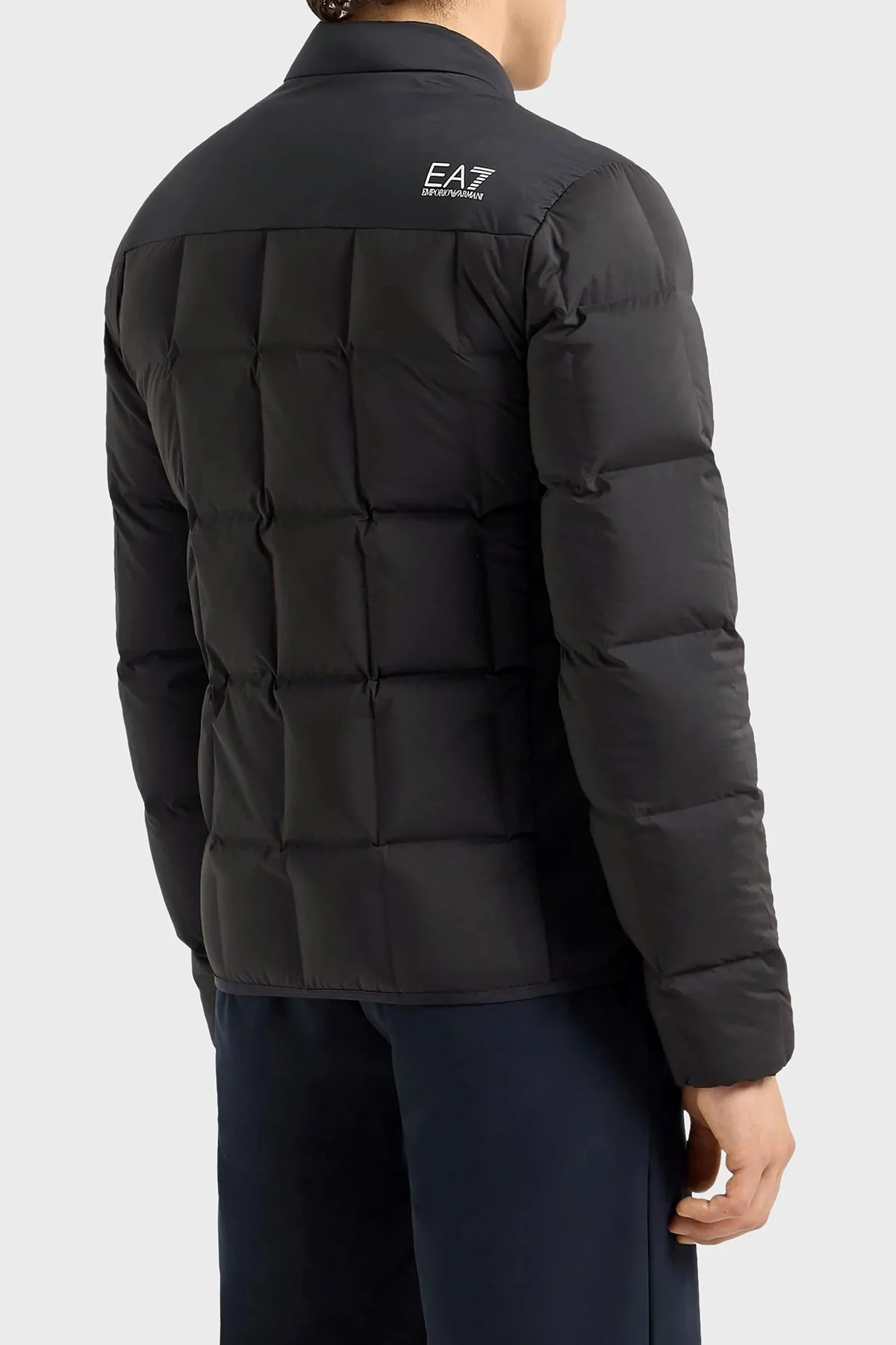 EA7 Kuş Tüyü Dolgulu Gizli Kapüşonlu Slim Fit Erkek Mont 6DPB62 PNGKZ 1200 SİYAH - 3