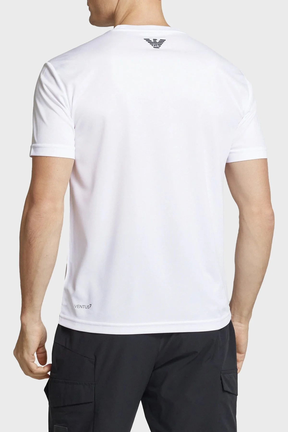 EA7 Logo Baskılı Regular Fit Bisiklet Yaka Erkek T Shirt 7M000044 AF13754 U0002 BEYAZ - 3