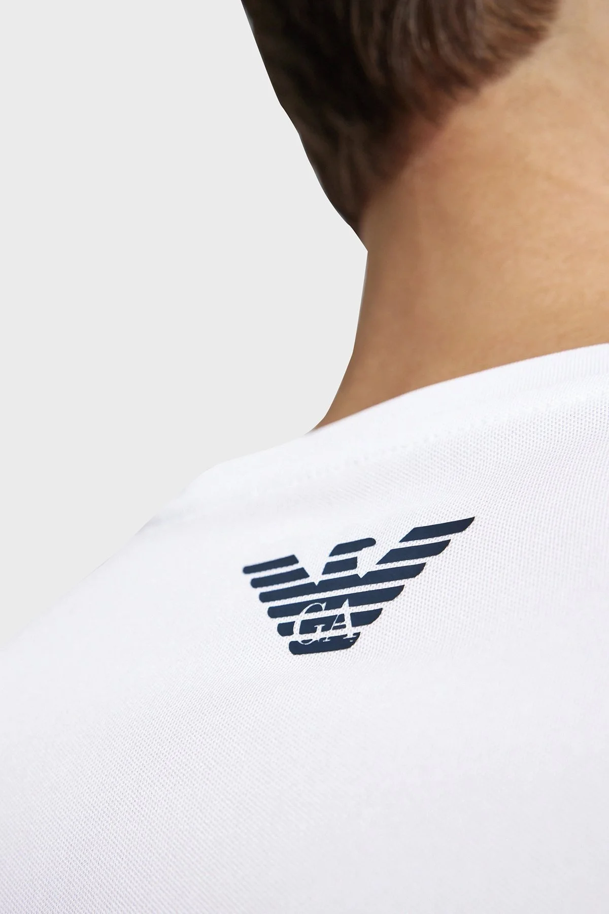 EA7 Logo Baskılı Regular Fit Bisiklet Yaka Erkek T Shirt 7M000044 AF13754 U0002 BEYAZ - 4