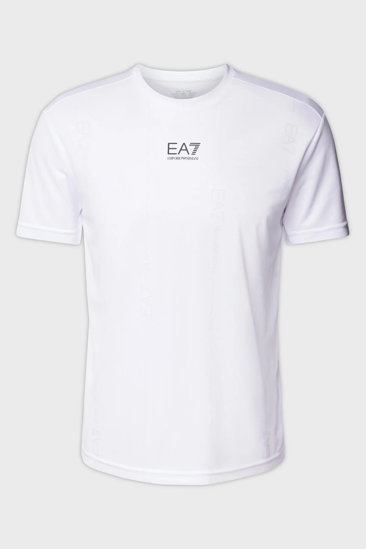 EA7 Logo Baskılı Regular Fit Bisiklet Yaka Erkek T Shirt 7M000044 AF13754 U0002 BEYAZ - 5