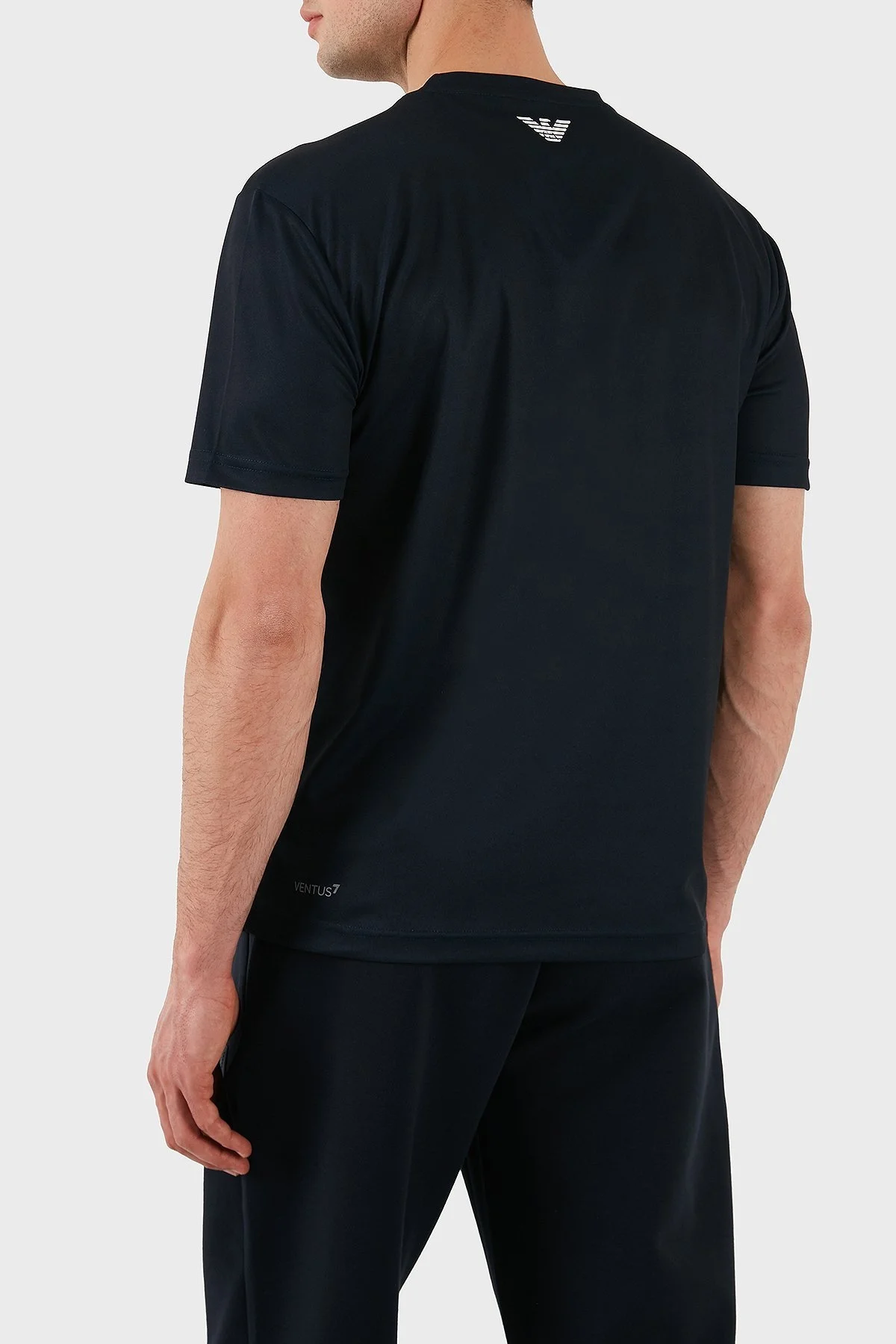 EA7 Logo Baskılı Regular Fit Bisiklet Yaka Erkek T Shirt 7M000044 AF13754 UB102 LACİVERT - 3