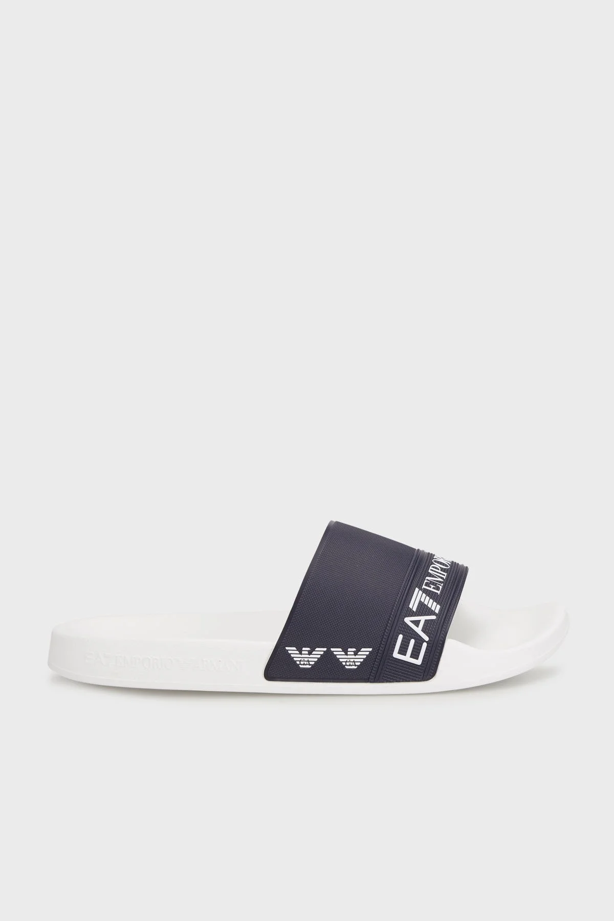 EA7 Logo Baskılı Unisex Terlik 7X000110 AF15128 M0114 LACİVERT-BEYAZ - 1
