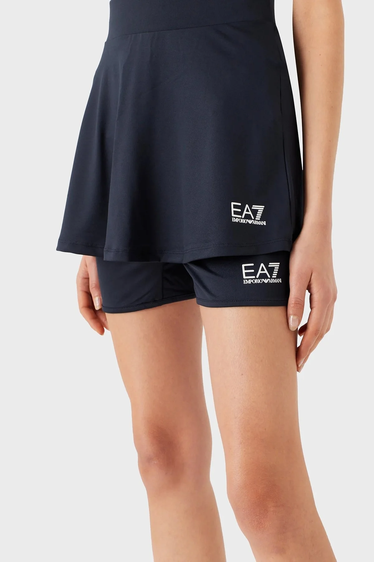 EA7 Logo Detaylı Nefes Alabilir Tenis Şort Bayan Etek 8NTN51 TJGBZ 1554 LACİVERT - 3