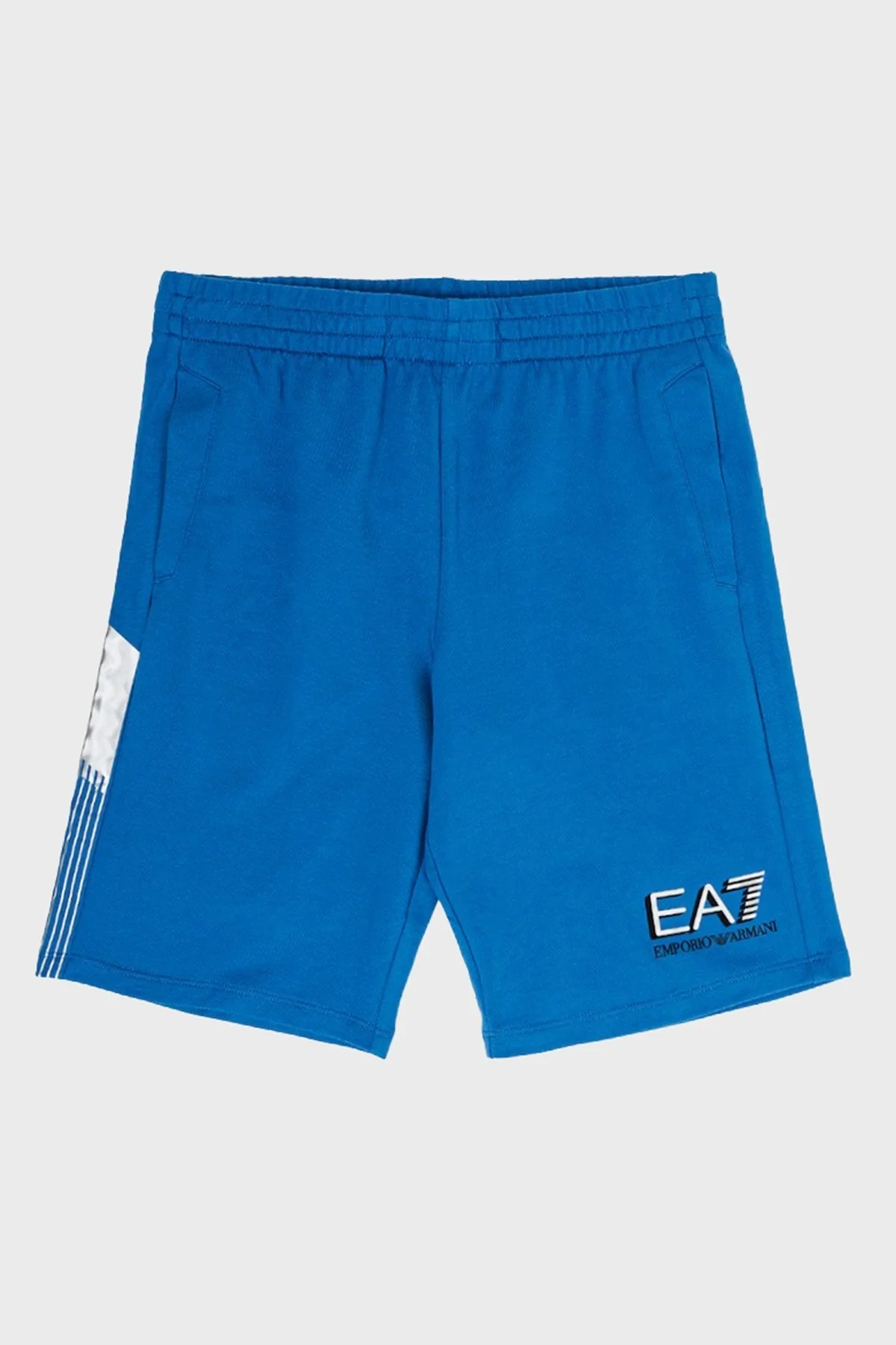Ea7 Logolu % 100 Pamuk Regular Fit Çocuk Short 3RBS55 BJ05Z 1538 MAVİ - 1