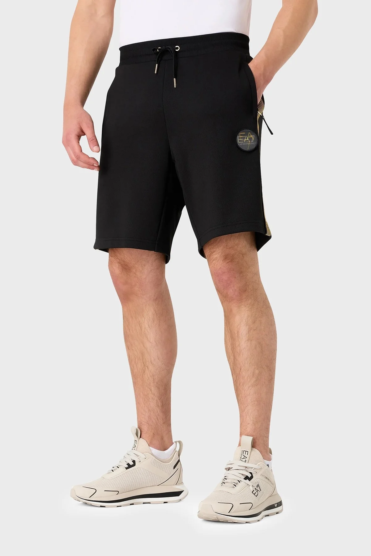 EA7 Logolu Belden Bağlamalı Cepli Regular Fit Erkek Short 3DPS67 PJMTZ 1200 SİYAH - 1