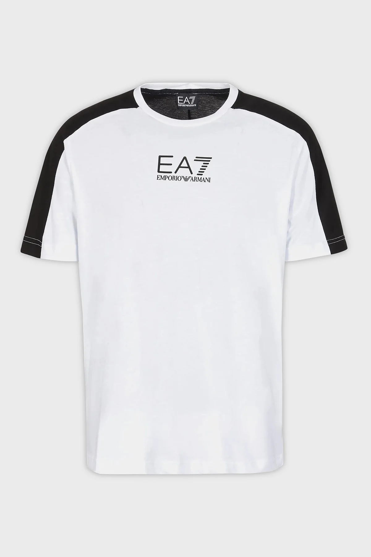 EA7 Logolu Bisiklet Yaka % 100 Pamuk Regular Fit Erkek T Shirt 6RPT15 PJ02Z 1100 BEYAZ - 3