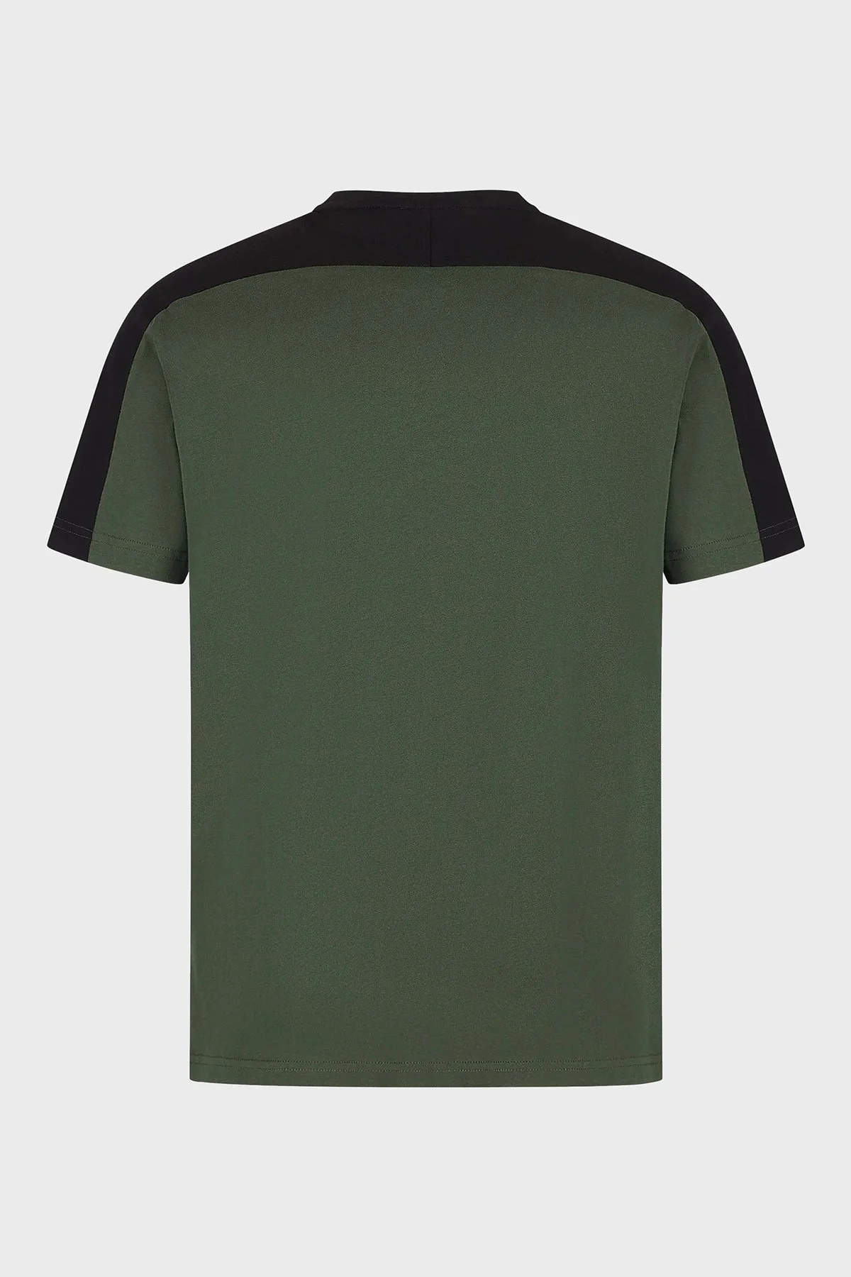 EA7 Logolu Bisiklet Yaka % 100 Pamuk Regular Fit Erkek T Shirt 6RPT15 PJ02Z 1845 SİYAH-HAKİ - 5