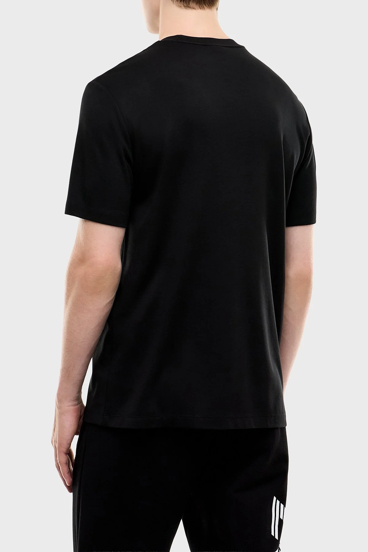 EA7 Logolu Bisiklet Yaka Erkek T Shirt 7M002238 AF13739 UC001 Siyah - 5