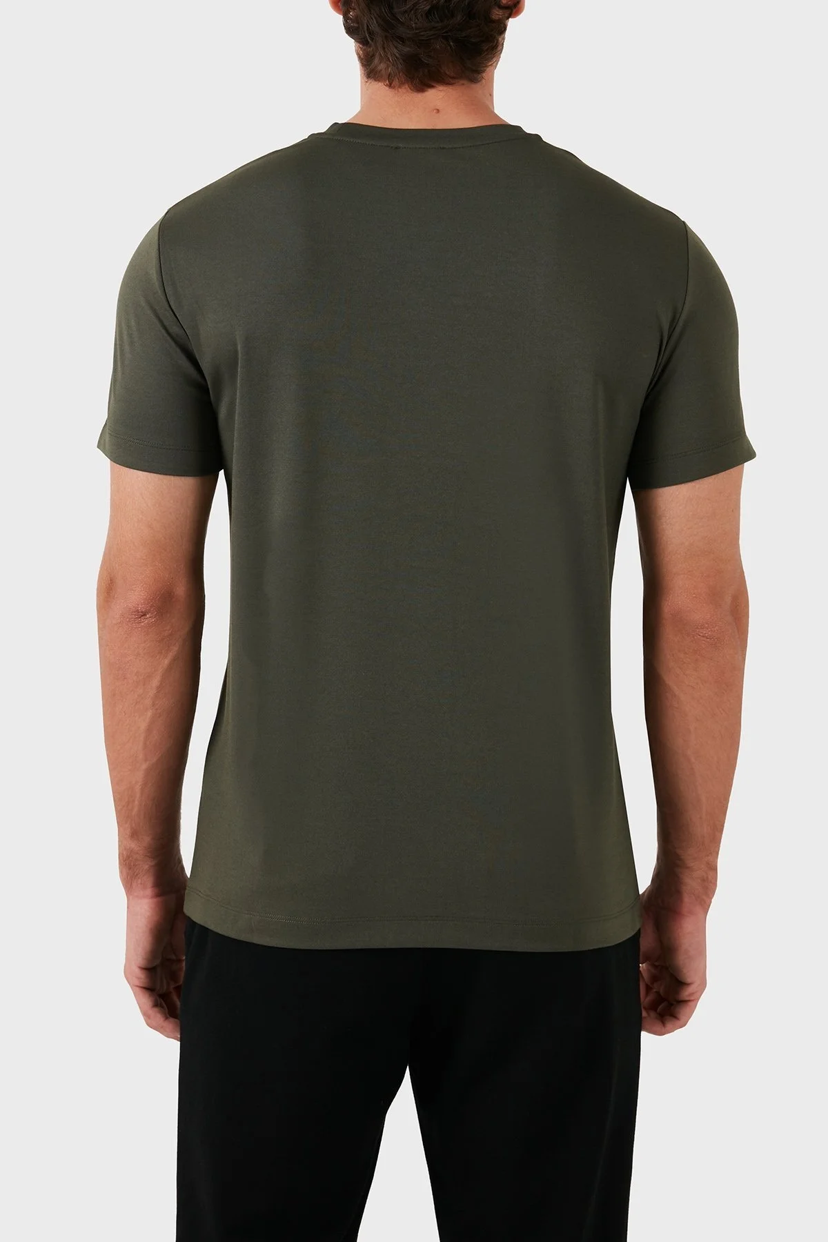 EA7 Logolu Bisiklet Yaka Slim Fit Erkek T Shirt 3DPT72 PJUJZ 1846 YEŞİL - 3