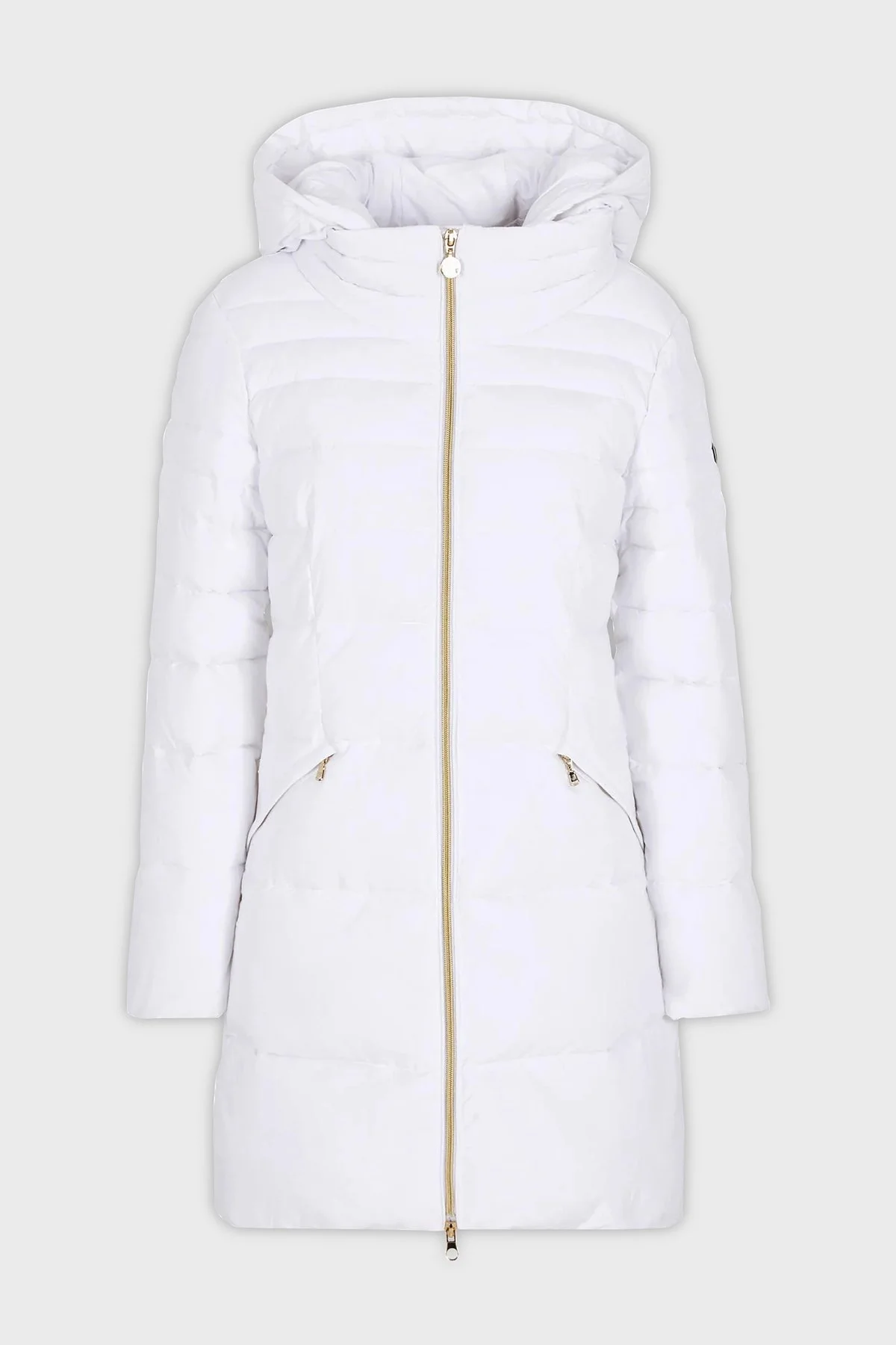 EA7 Çıkarılabilir Kapüşonlu CALIDUM7 Dolgulu Regular Fit Uzun Şişme Bayan Mont 6RTL01 TNDAZ 1100 BEYAZ - 2
