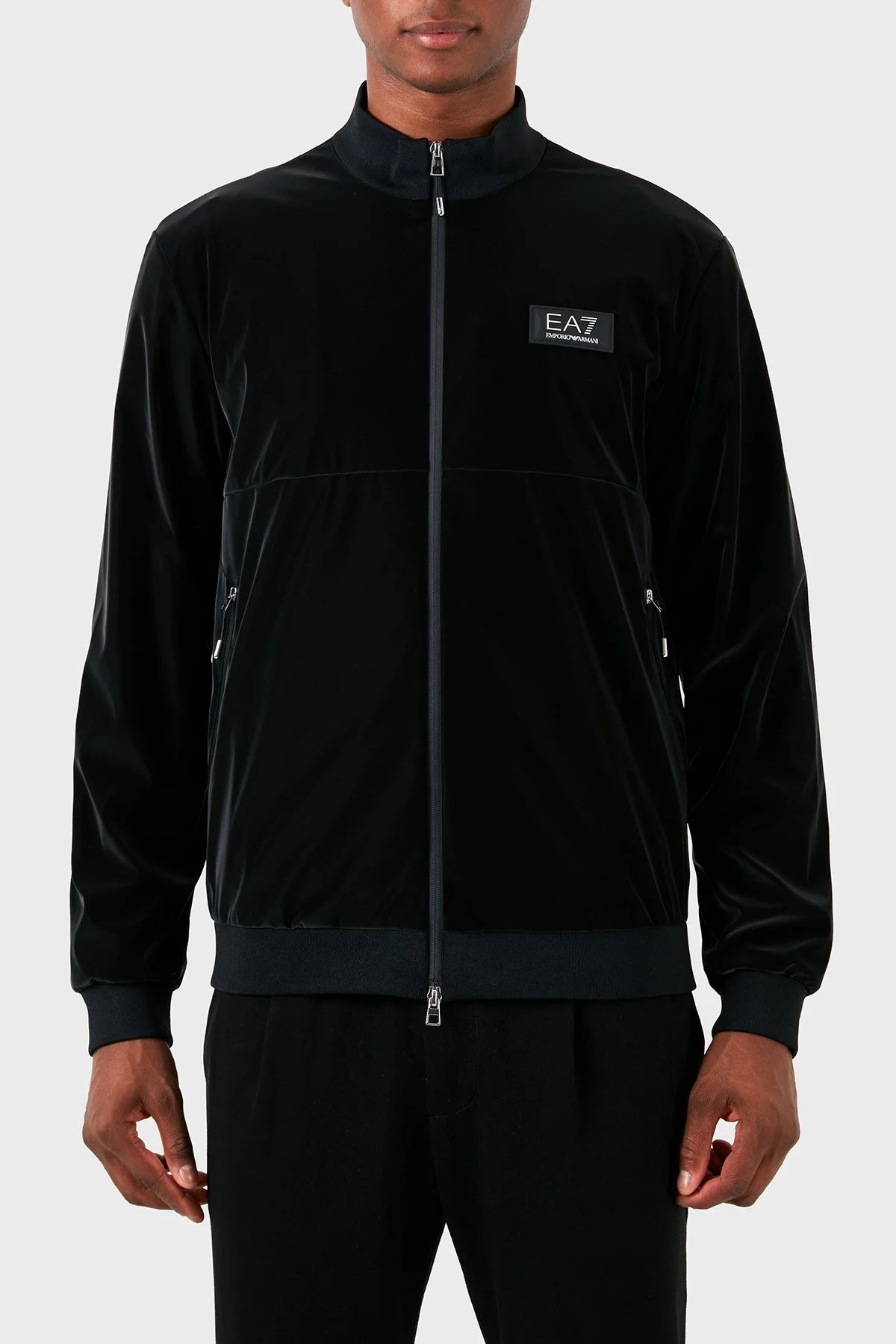 EA7 Logolu Dik Yaka Fermuarlı Regular Fit Erkek Mont 3DPB31 PNEBZ 1200 SİYAH - 1