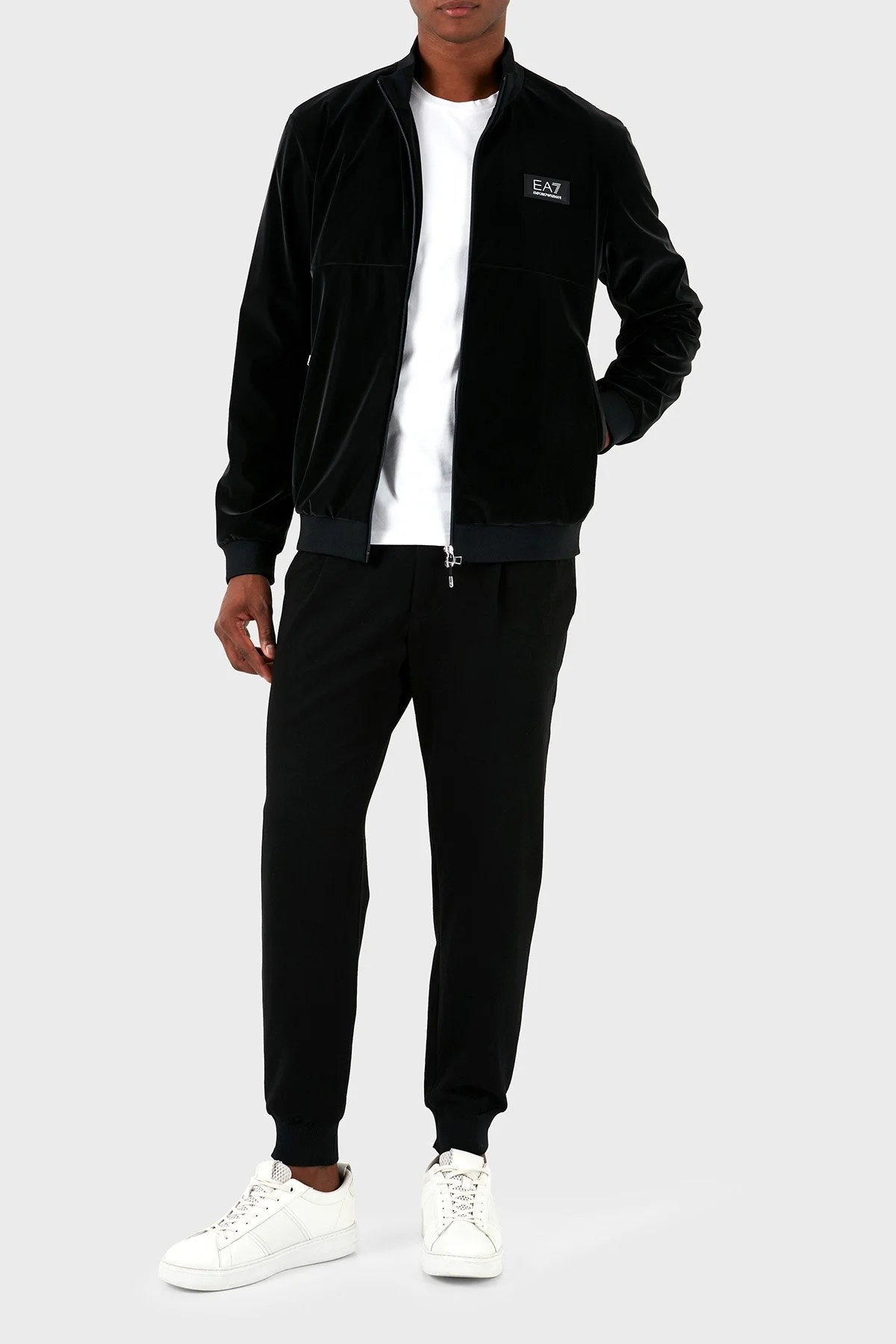 EA7 Logolu Dik Yaka Fermuarlı Regular Fit Erkek Mont 3DPB31 PNEBZ 1200 SİYAH - 5