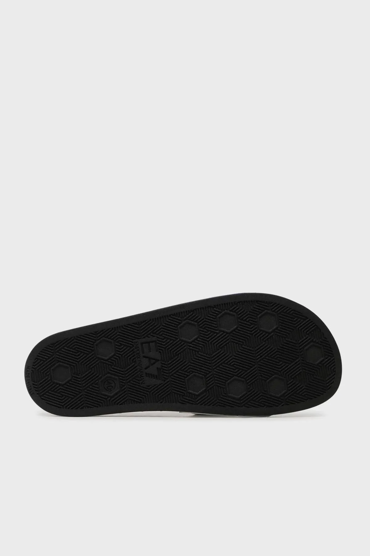 EA7 Logolu Düz Unisex Terlik XCP011 XK277 A120 SİYAH-BEYAZ - 6