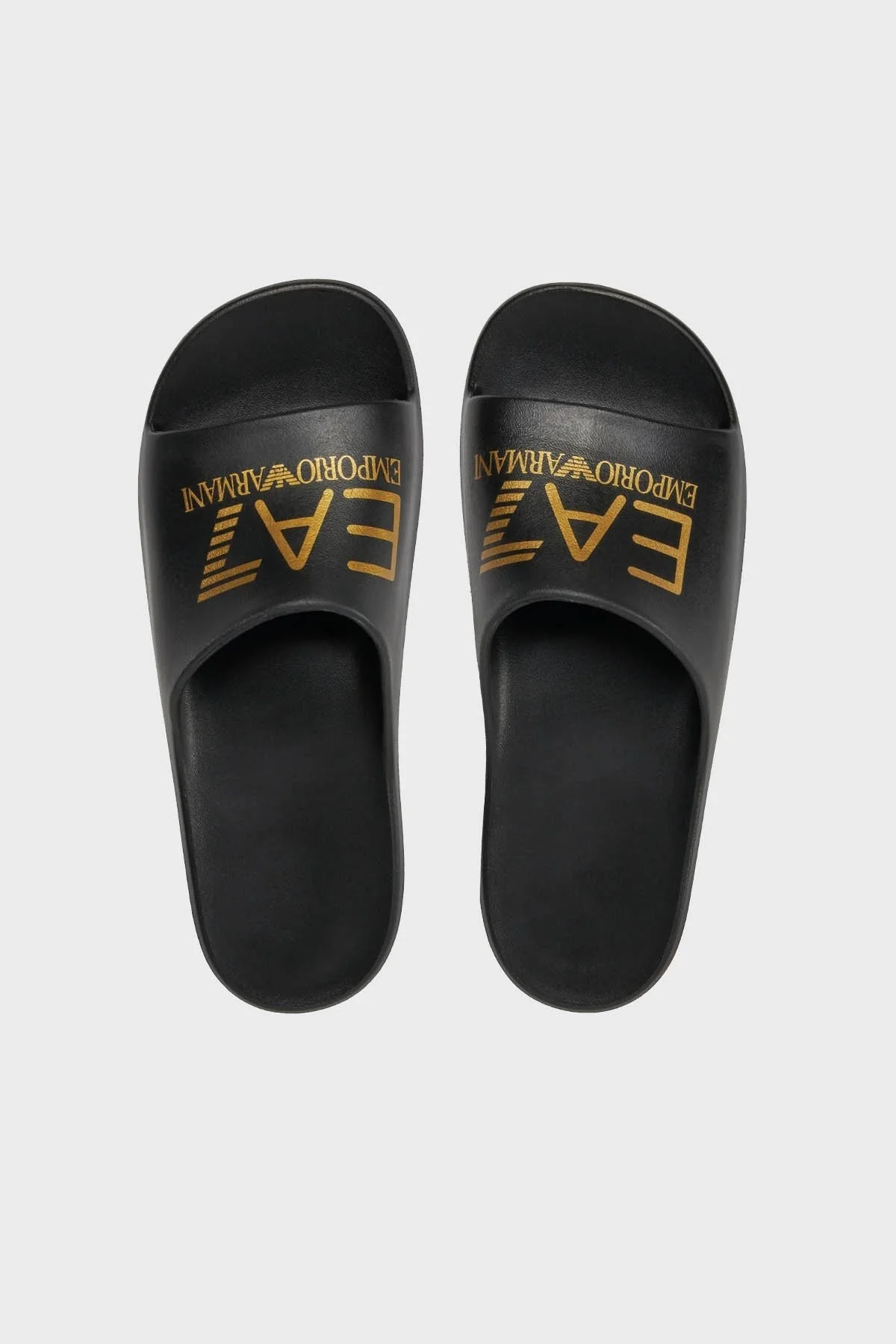 EA7 Logolu Erkek Terlik XBP008 XK337 M700 SİYAH-GOLD - 9