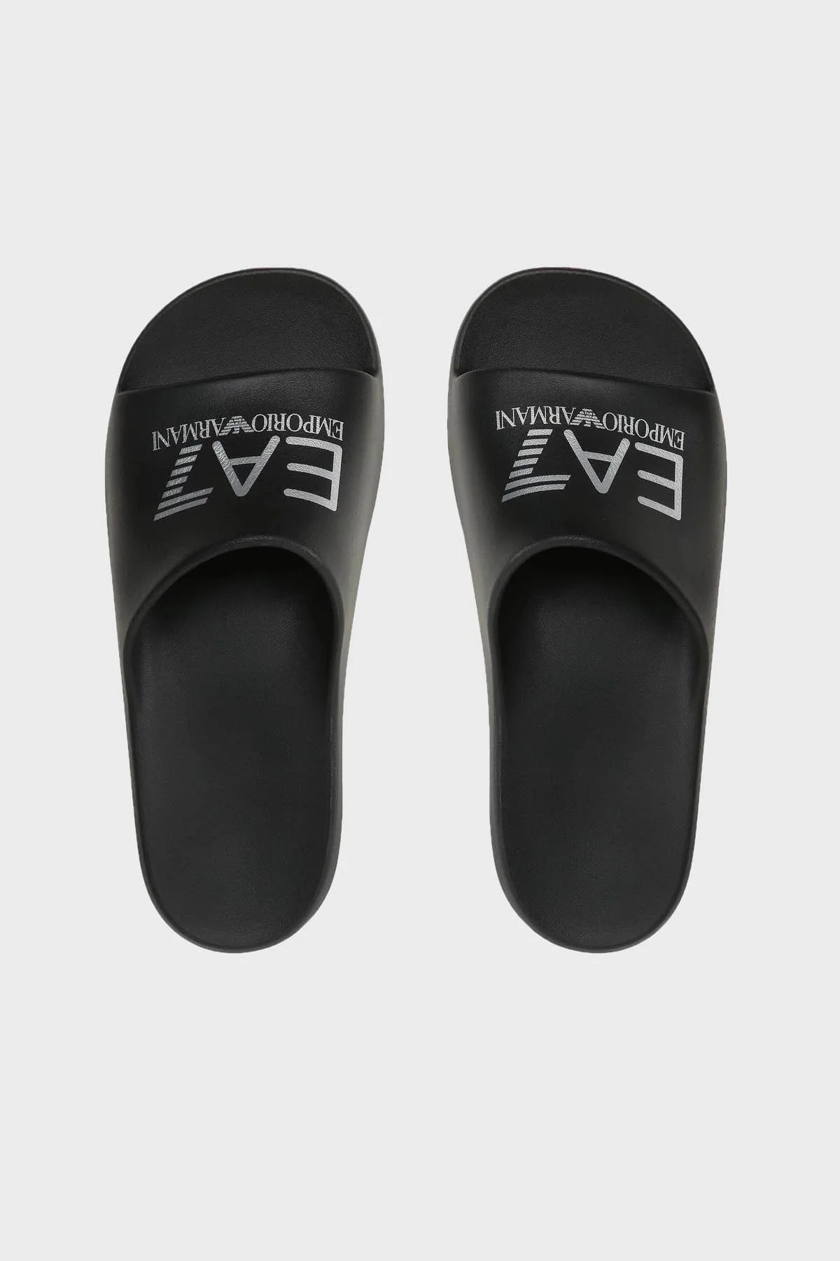 EA7 Logolu Erkek Terlik XBP008 XK337 N763 SİYAH-GÜMÜŞ - 8