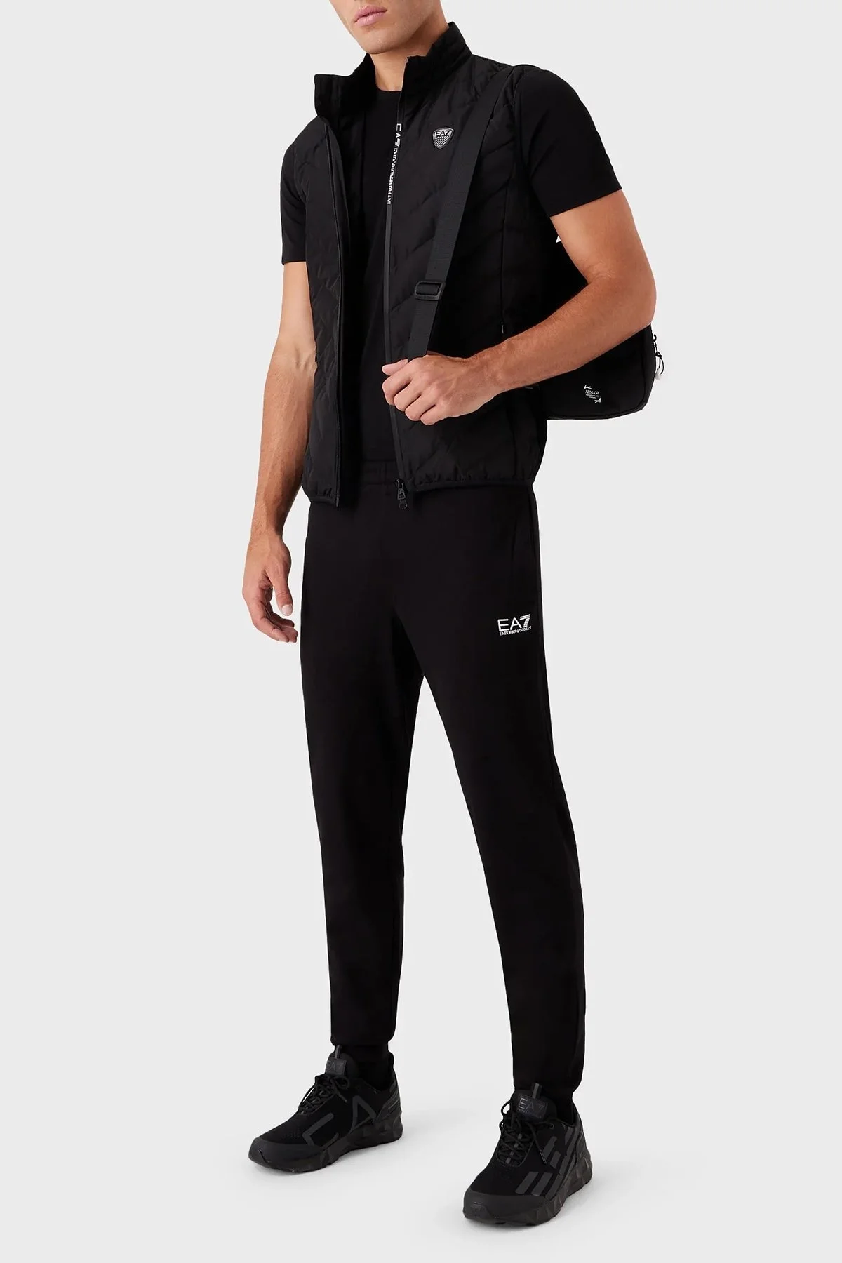 EA7 Logolu Suya ve Soğuğa Dayanıklı Kuş Tüyü Dolgulu Regular Fit Şişme Erkek Yelek 8NPQ02 PNE1Z 1200 SİYAH - 2