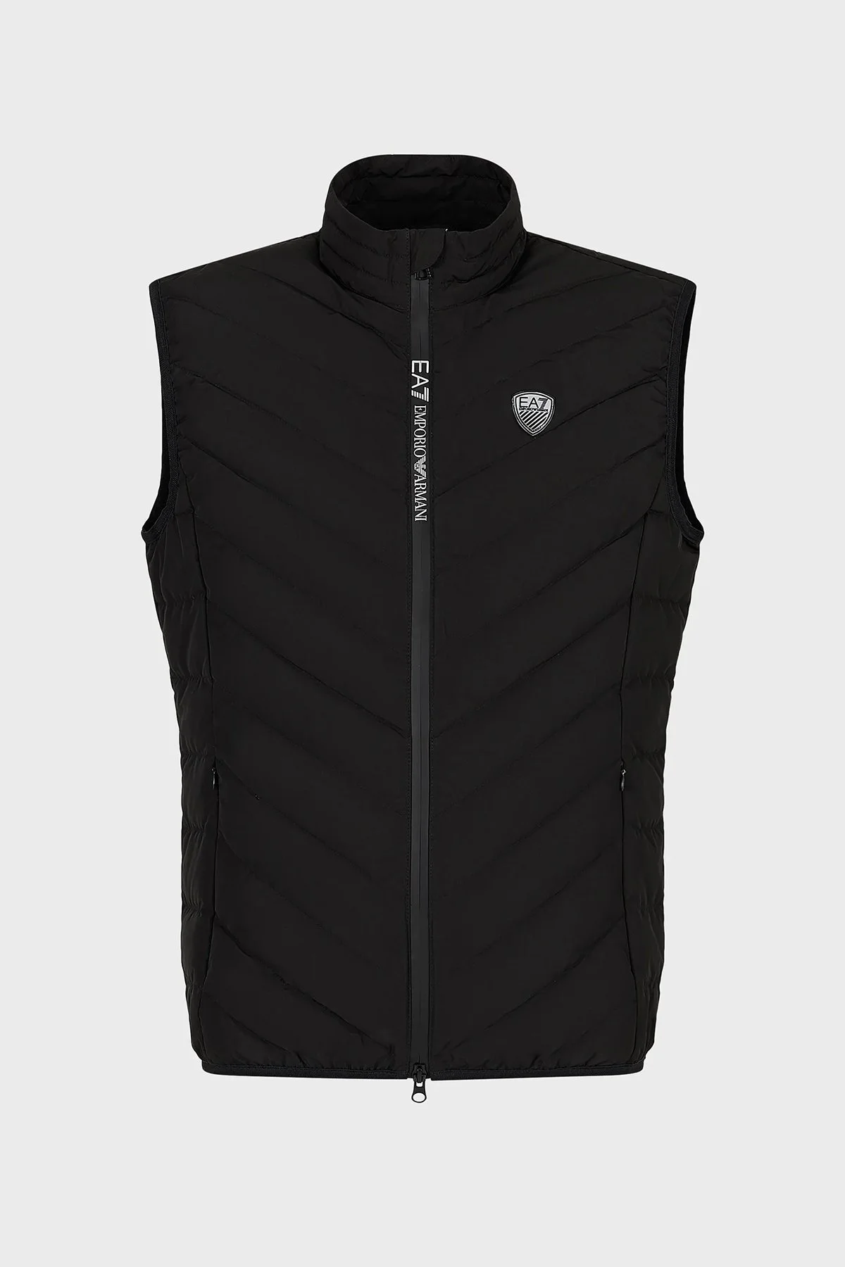 EA7 Logolu Suya ve Soğuğa Dayanıklı Kuş Tüyü Dolgulu Regular Fit Şişme Erkek Yelek 8NPQ02 PNE1Z 1200 SİYAH - 4