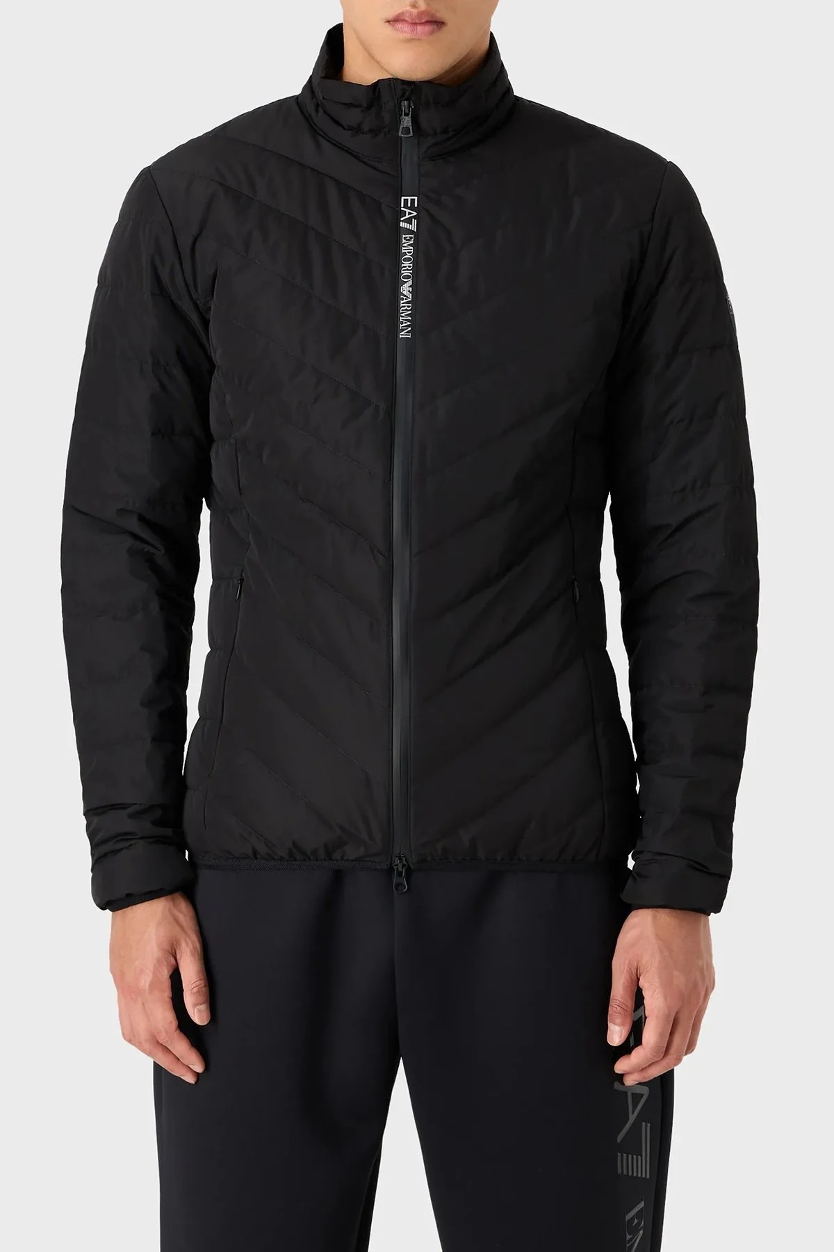 EA7 Logolu Fermuarlı Erkek Mont 8NPB13 PNE1Z 1200 SİYAH - 1