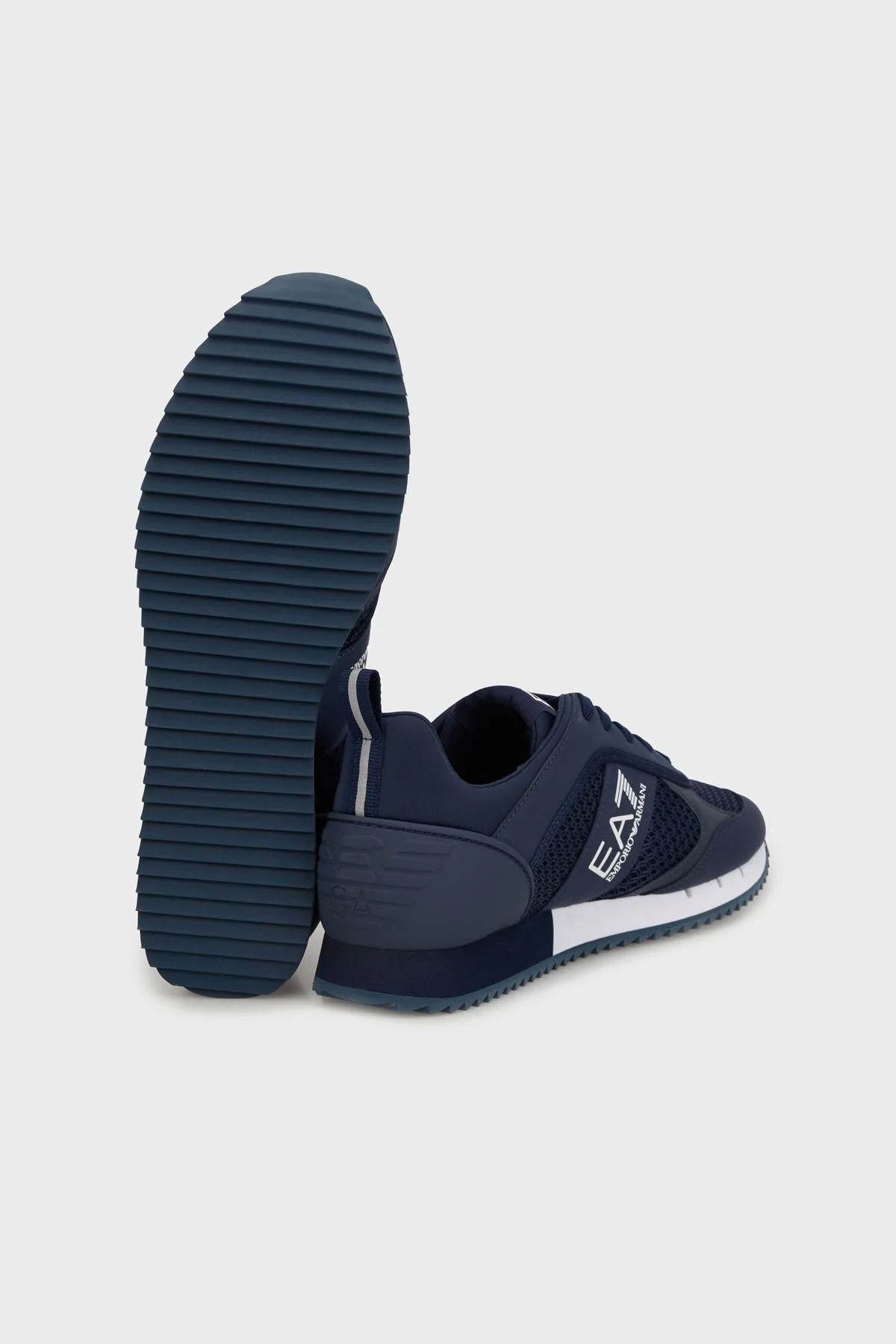 EA7 Logolu File Detaylı Sneaker Unisex Ayakkabı 7X000334 AF18610 MB198 LACİVERT-BEYAZ - 4