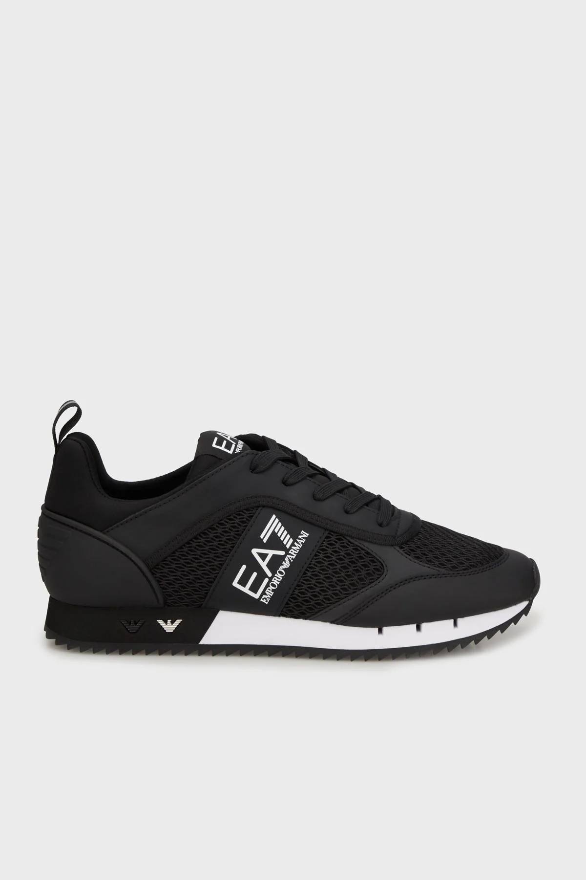 EA7 Logolu File Detaylı Sneaker Unisex Ayakkabı 7X000334 AF18610 MC001 Siyah-beyaz - 1