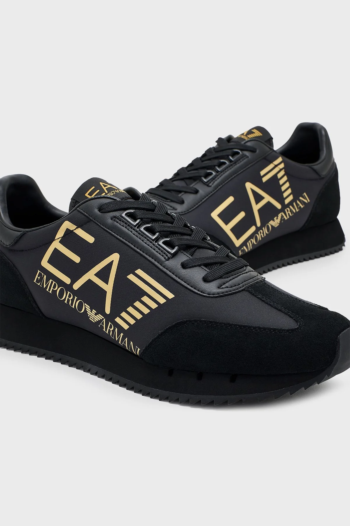 EA7 Logolu Kalın Tabanlı Sneaker Unisex Ayakkabı 7X000541 AF18609 MZ177 SİYAH - 4