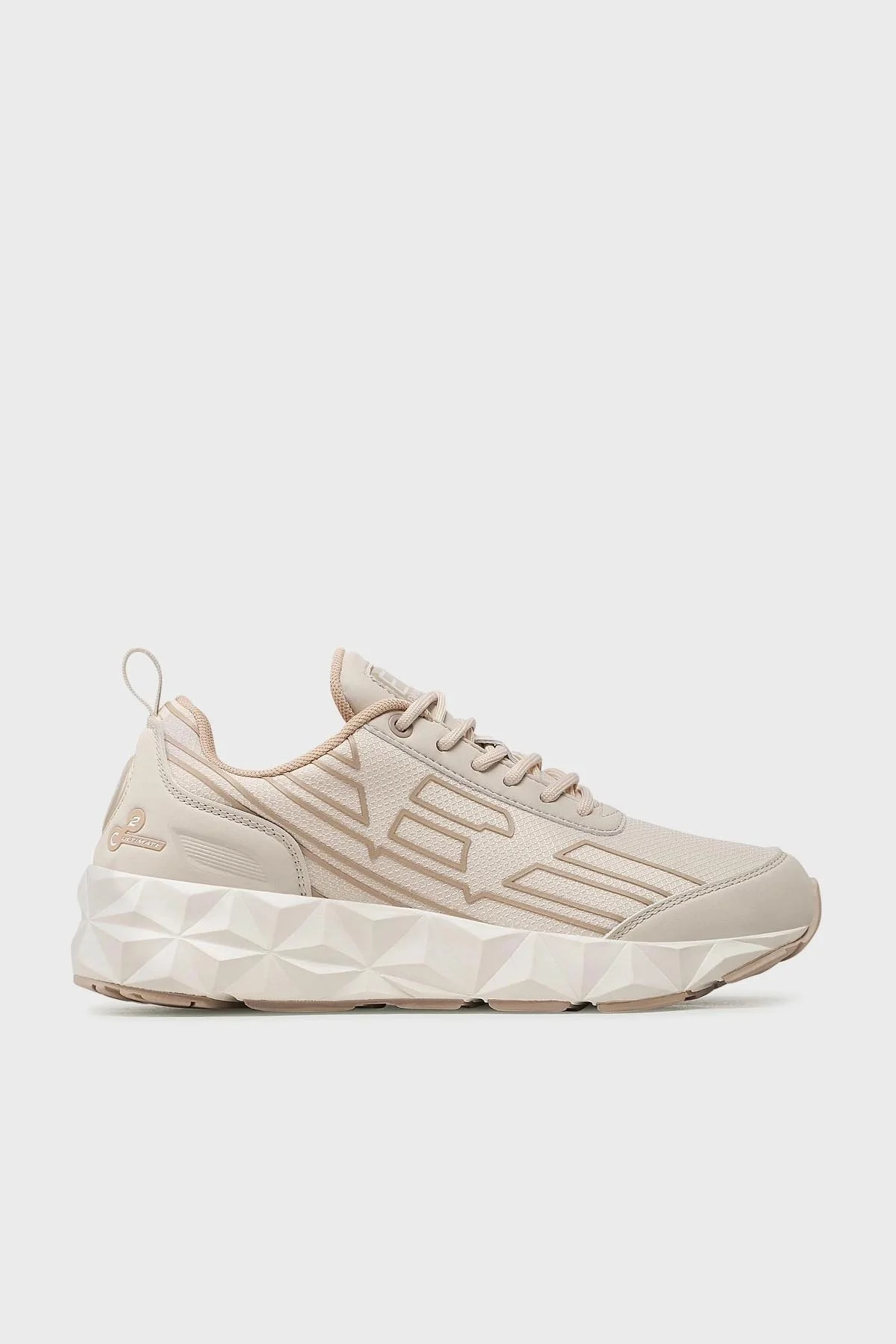 EA7 Logolu Kalın Tabanlı Sneaker Unisex Ayakkabı X8X033 XK299 R402 BEJ - 1