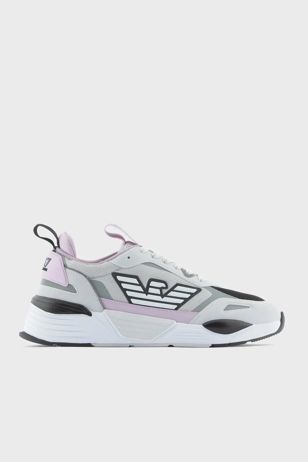 EA7 Logolu Kalın Tabanlı Sneaker Unisex Ayakkabı X8X070 XK165 R317 BEYAZ-PEMBE - 1
