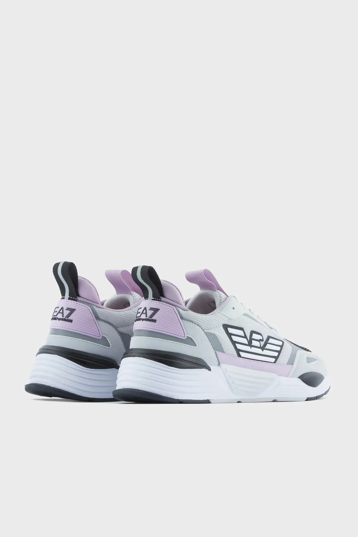EA7 Logolu Kalın Tabanlı Sneaker Unisex Ayakkabı X8X070 XK165 R317 BEYAZ-PEMBE - 3