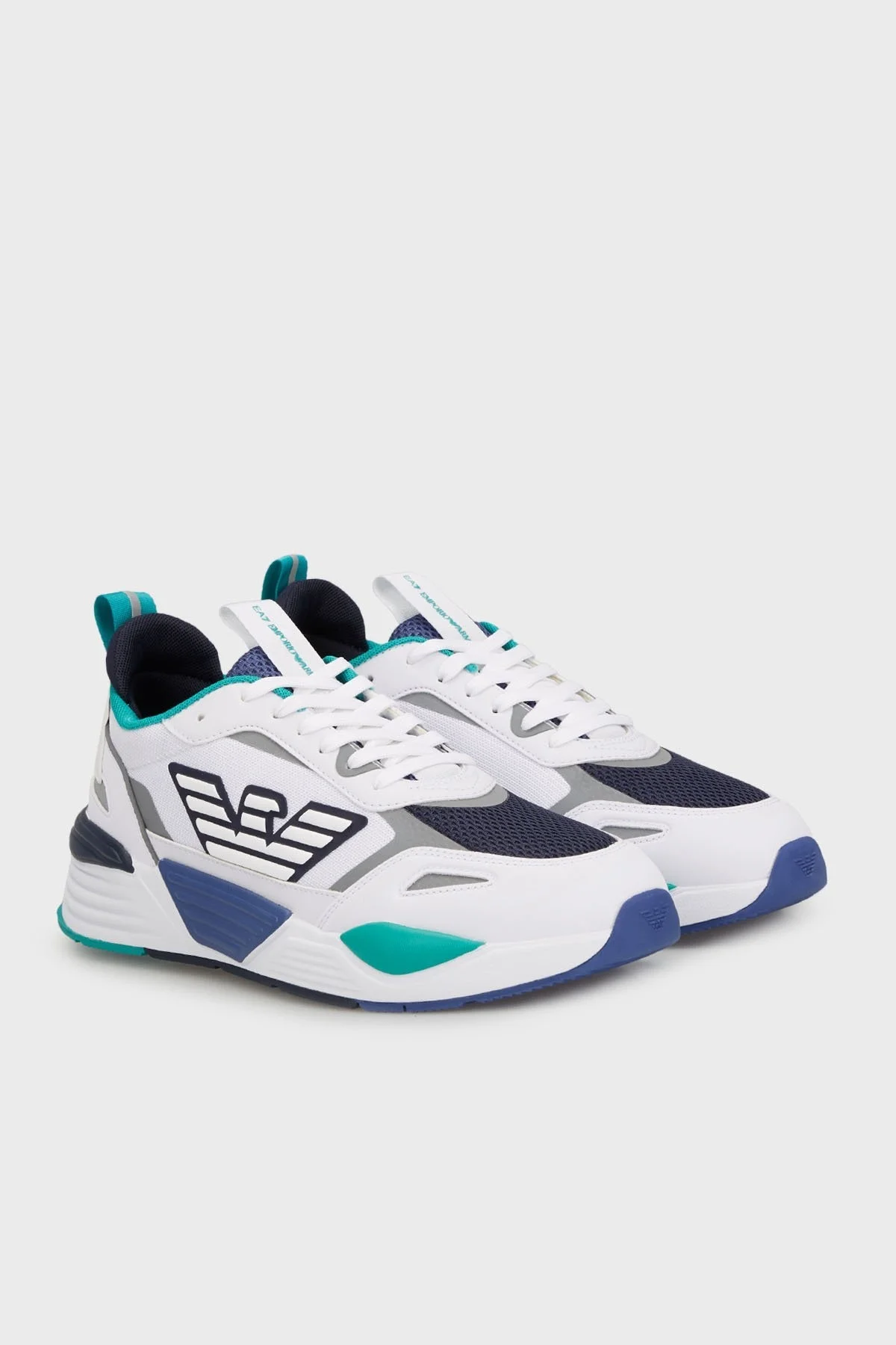EA7 Logolu Kalın Tabanlı Sneaker Unisex Ayakkabı X8X070 XK165 T577 BEYAZ-SİYAH - 3