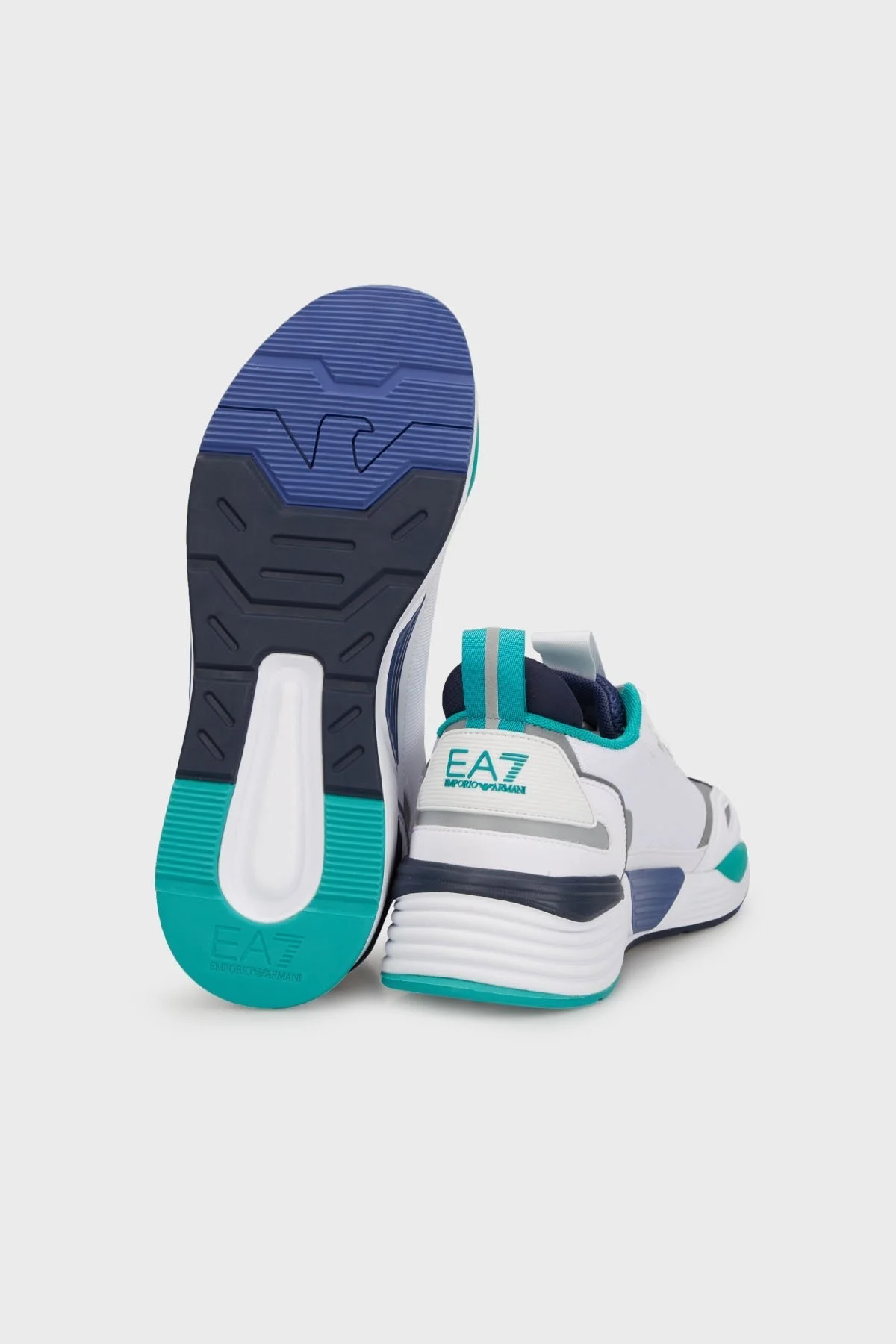 EA7 Logolu Kalın Tabanlı Sneaker Unisex Ayakkabı X8X070 XK165 T577 BEYAZ-SİYAH - 4